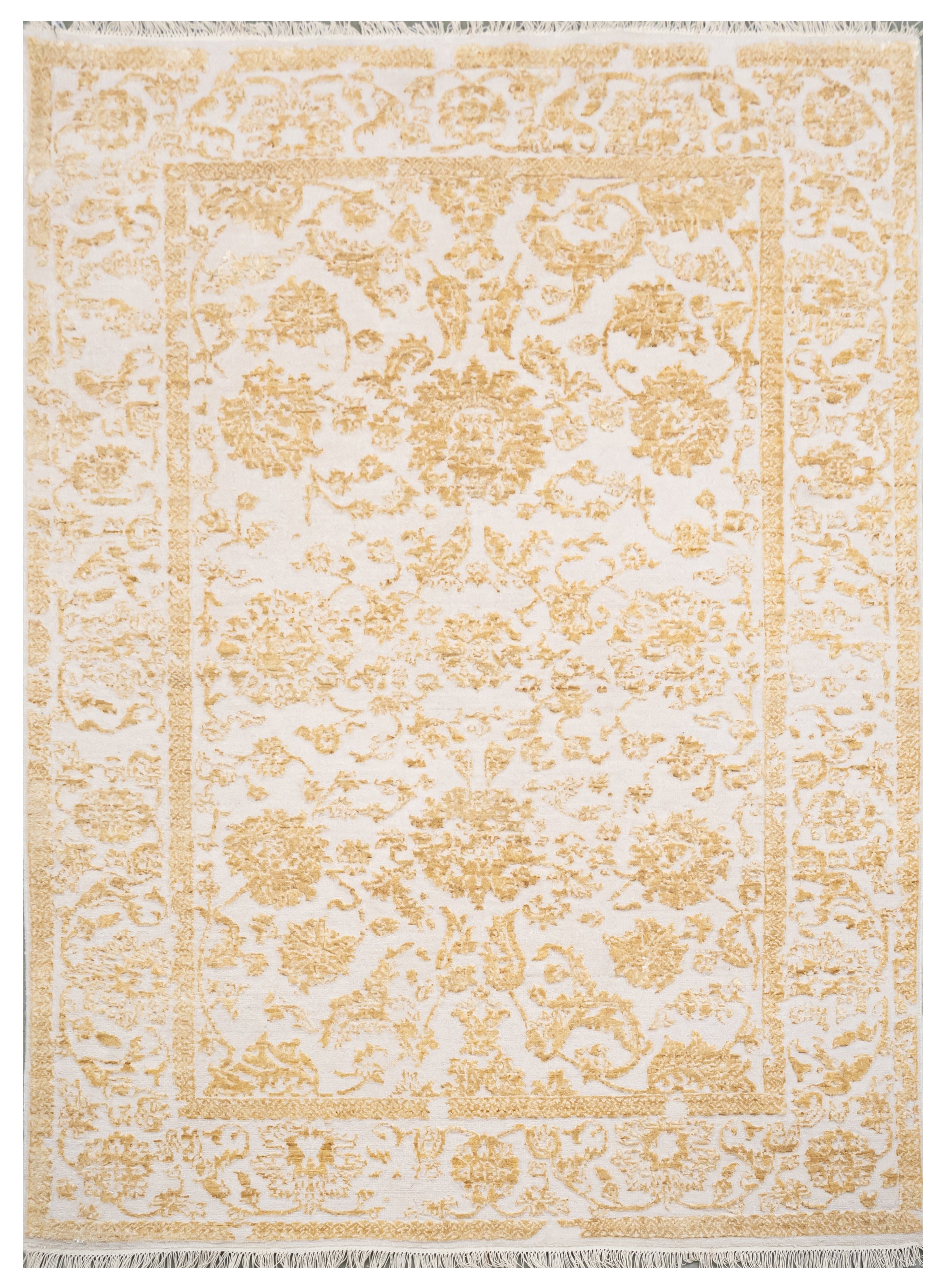 Handknotted Rug  DIA- 119 JK-A Dust Storm & Gold