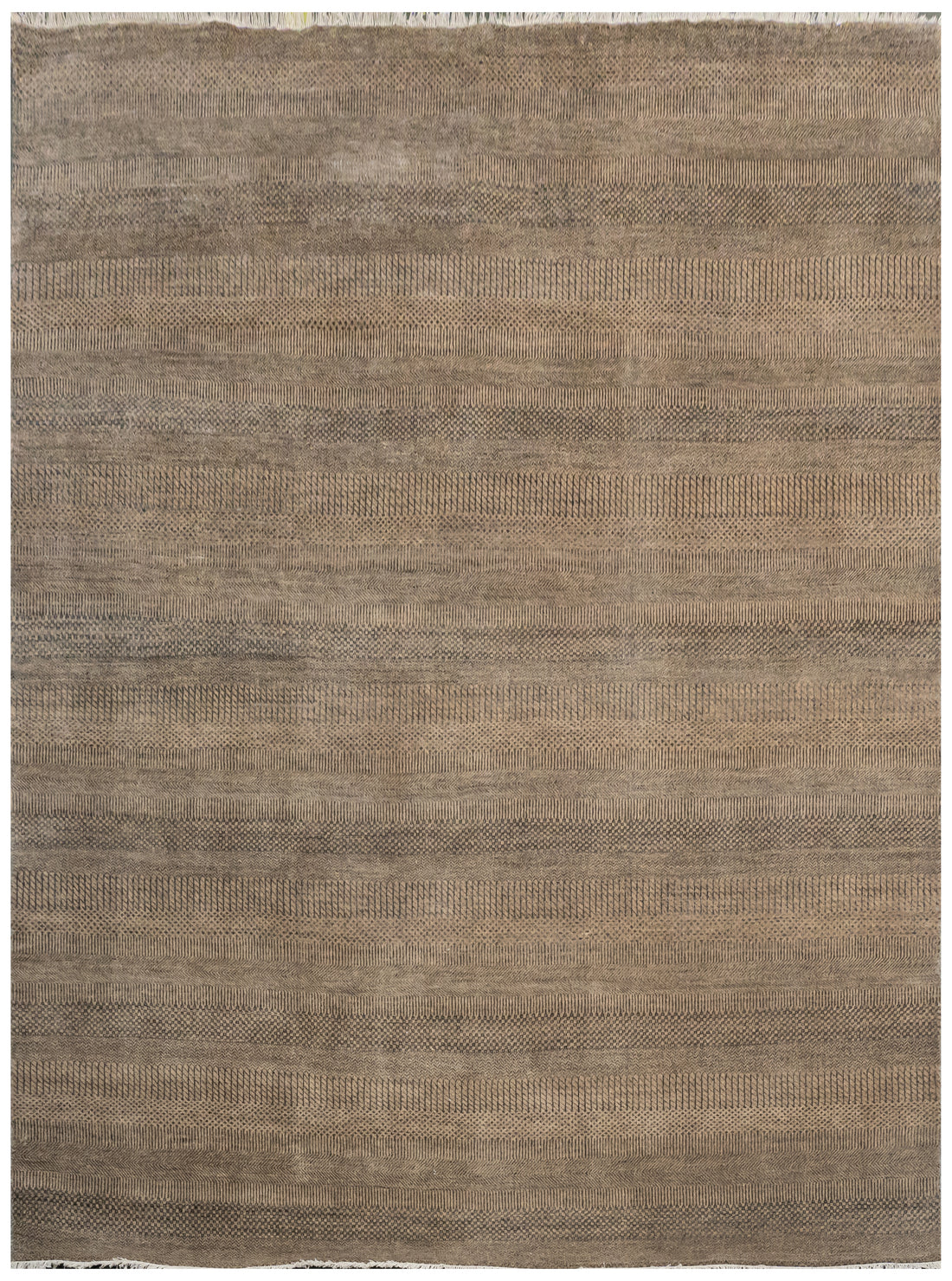 HandKnotted Carpet DIA- 125 MCN Natural & Black