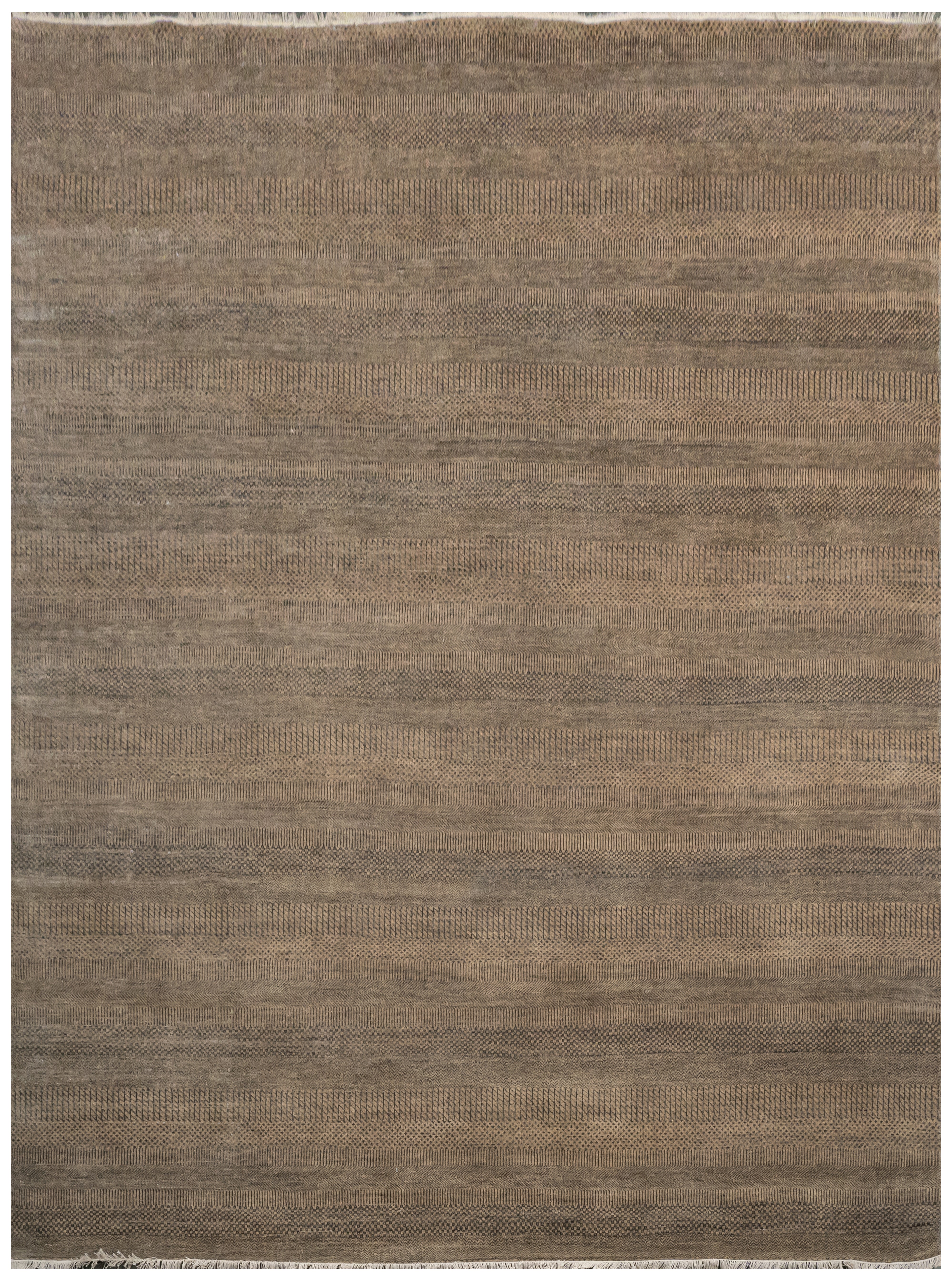 HandKnotted Carpet DIA- 126 MCN Natural & Black
