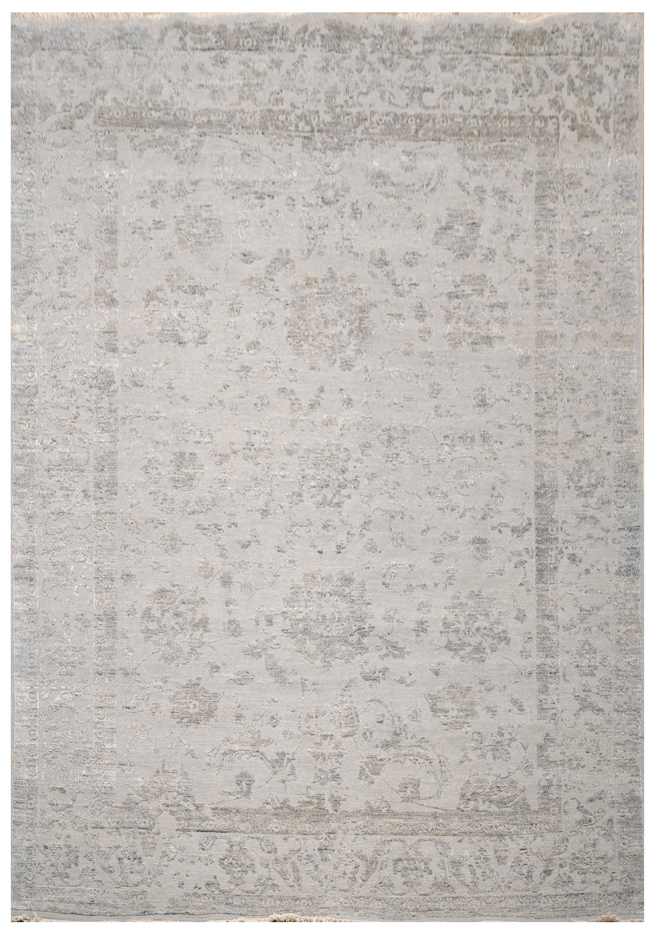 Handknotted Carpet, DIA- 1289 JK-A, Silver & Grey