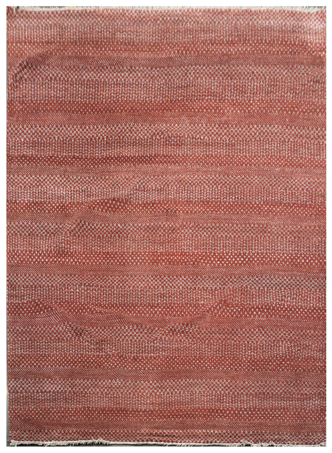 Handknotted Carpet, DIA: 1298 MCN, Rust & Black