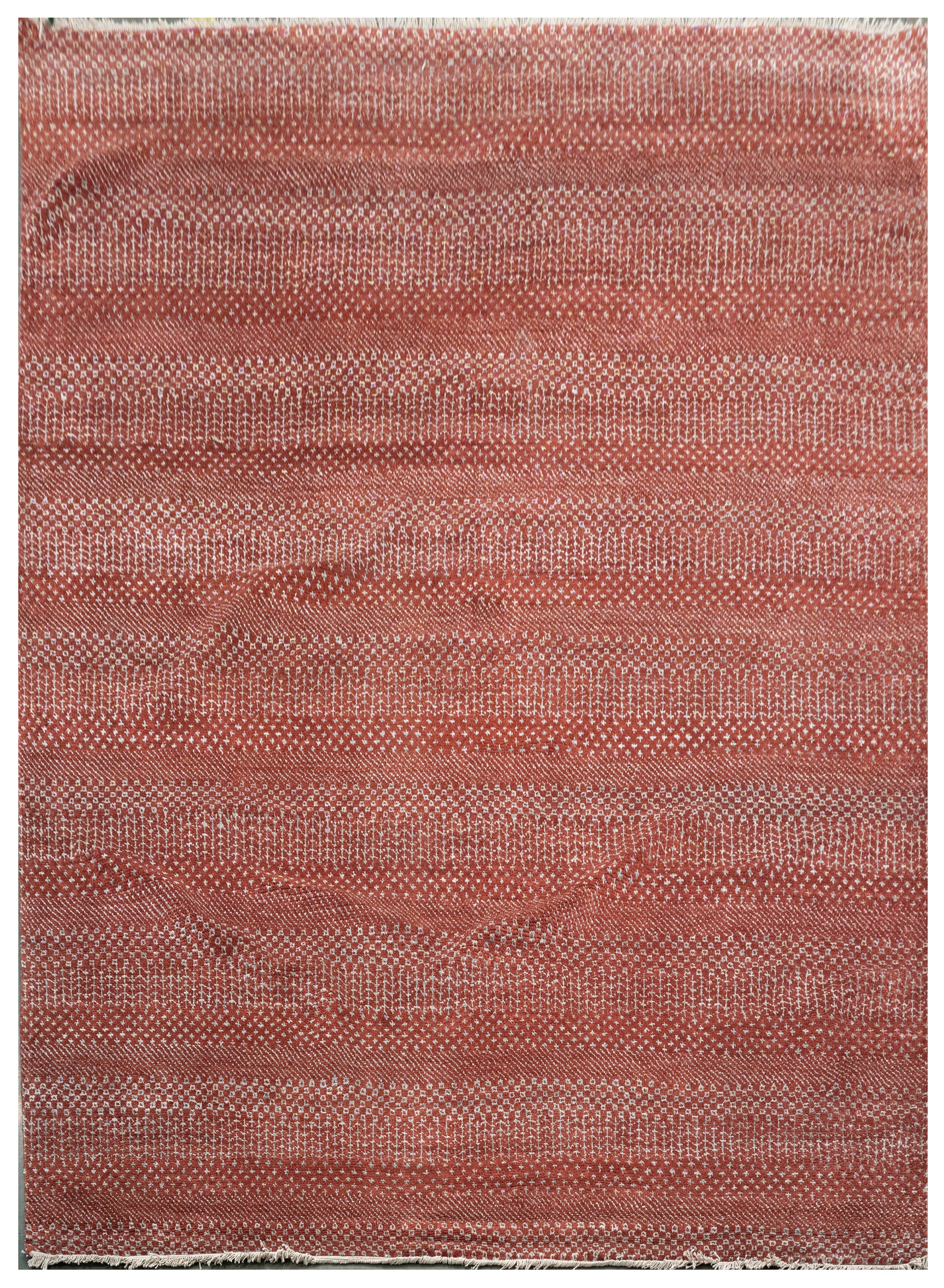 Handknotted Carpet, DIA- 1298 MCN, Rust & Grey