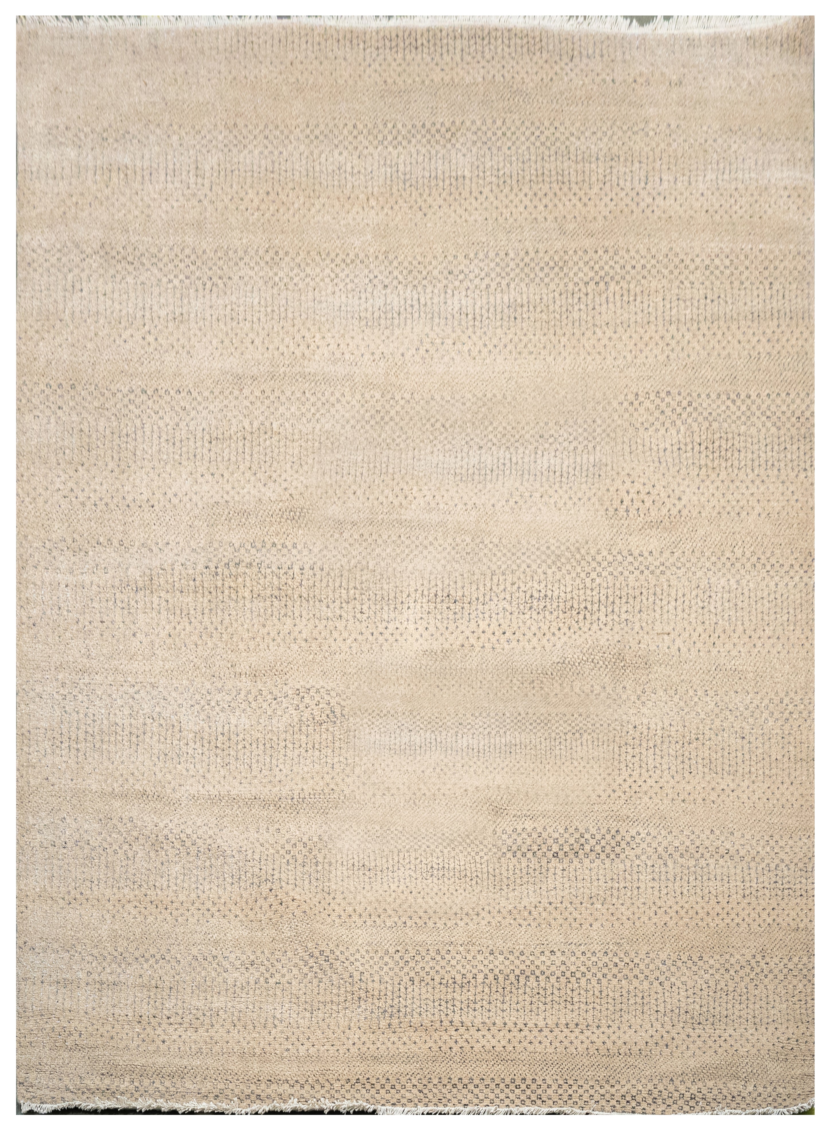 Handknotted Carpet, DIA- 1325 MCN, Natural & Black