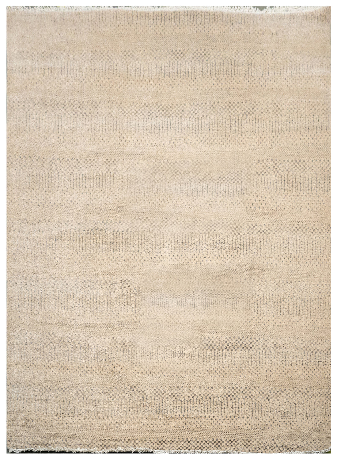Handknotted Carpet, DIA- 1325 MCN, Natural & Black