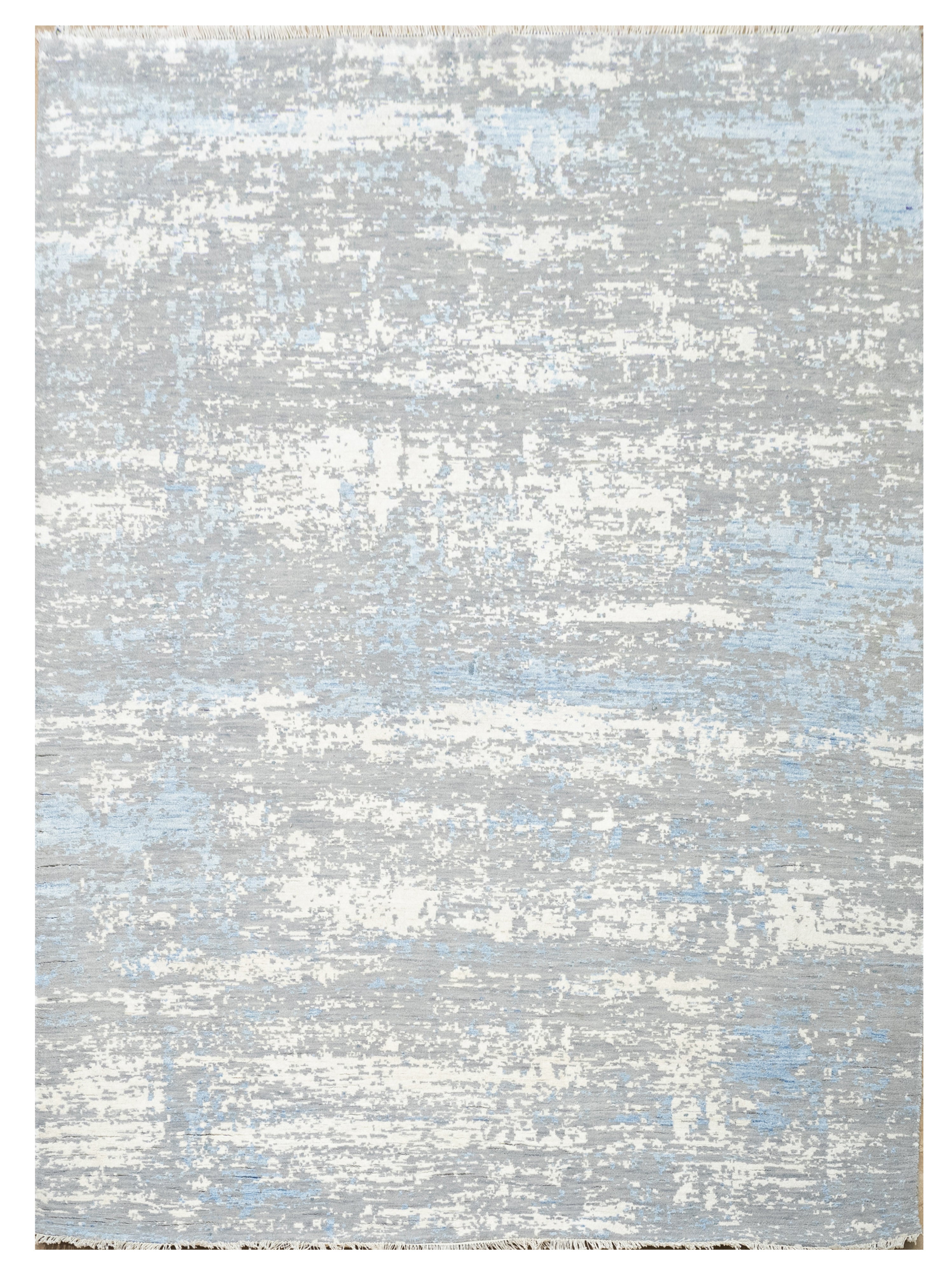 Abstract Design  Handknotted Carpet DIA- 1329 GALAXY 23, Chinese White, Argent & Cadet Blue