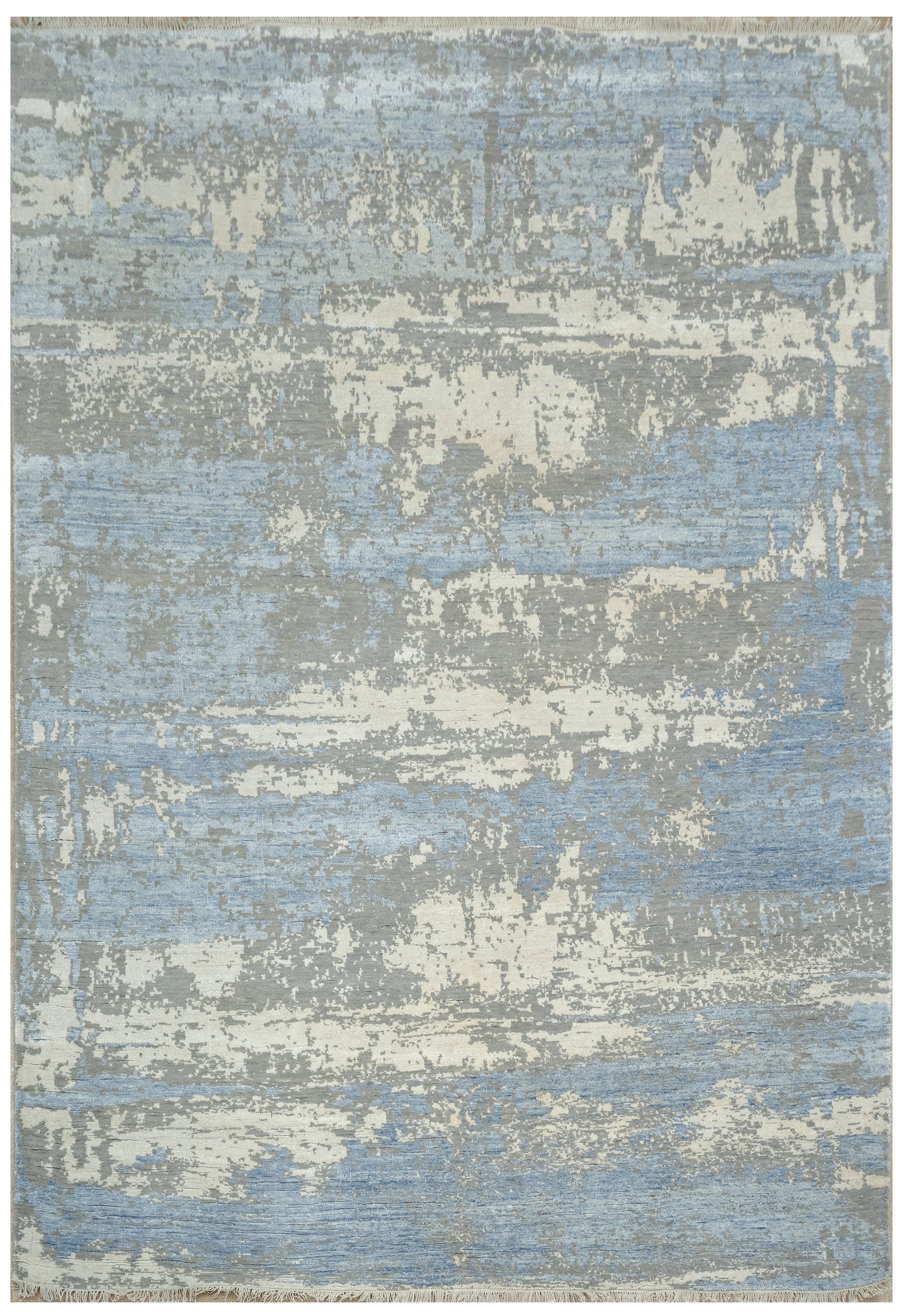 Abstract Handknotted Carpet DIA- 1331 GALAXY 23, Pastel Gray, Cool Grey & Spanish Gray