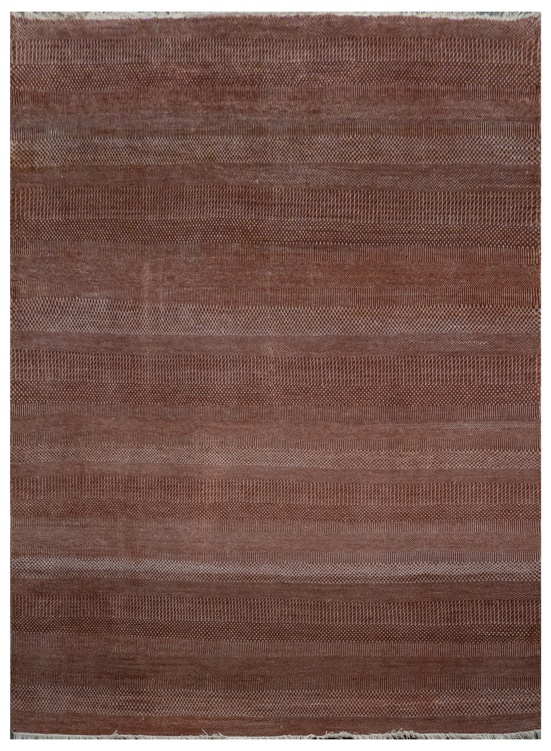 Handknotted Carpet DIA- 1364 MCN,  Coffee & Silver