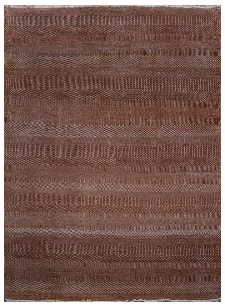 Handknotted Carpet DIA- 1364 MCN,  Coffee & Silver