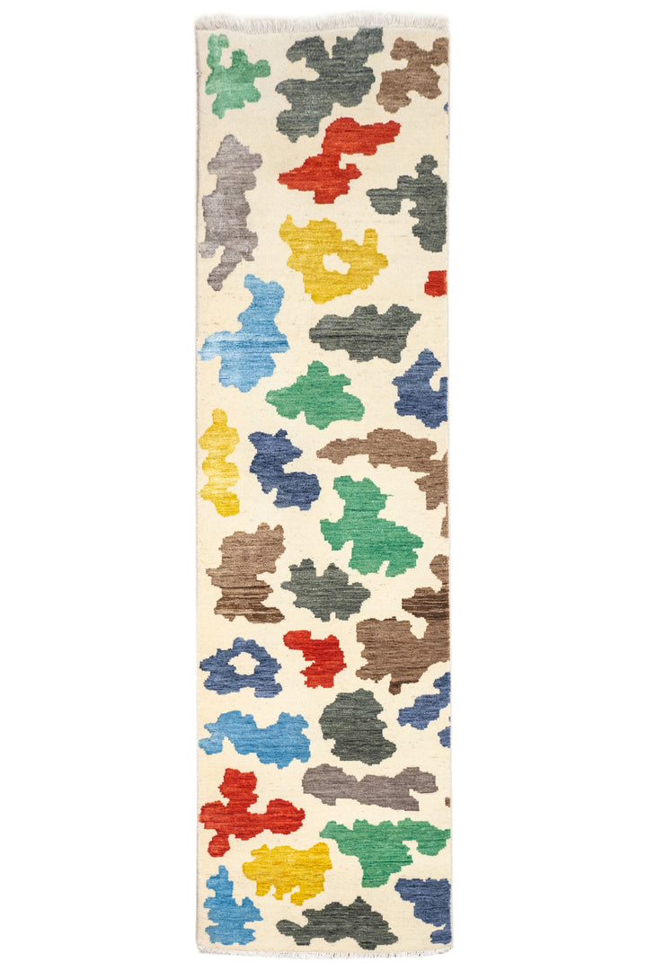 Handknotted Runner Rug DIA- 1376 DC- CLOUDS