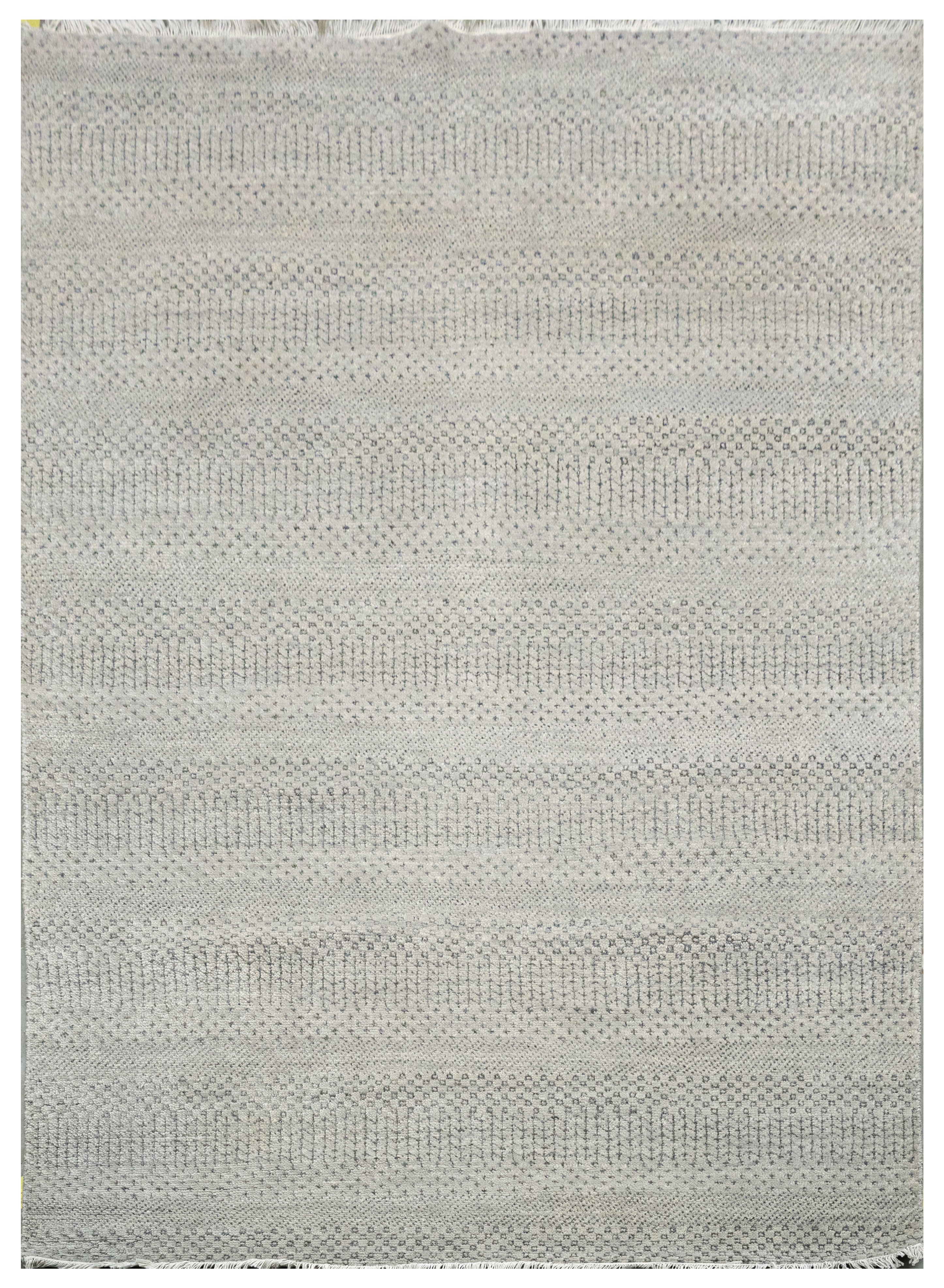 Handknotted Carpet DIA- 1396 MCN, Silver & Black