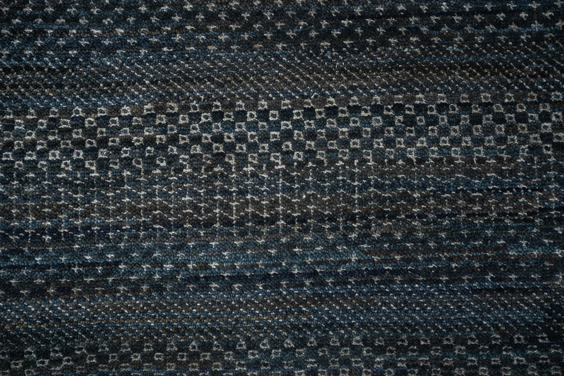 Handknotted Carpet, DIA: 1454 MCN, D.BLUE & SILVER