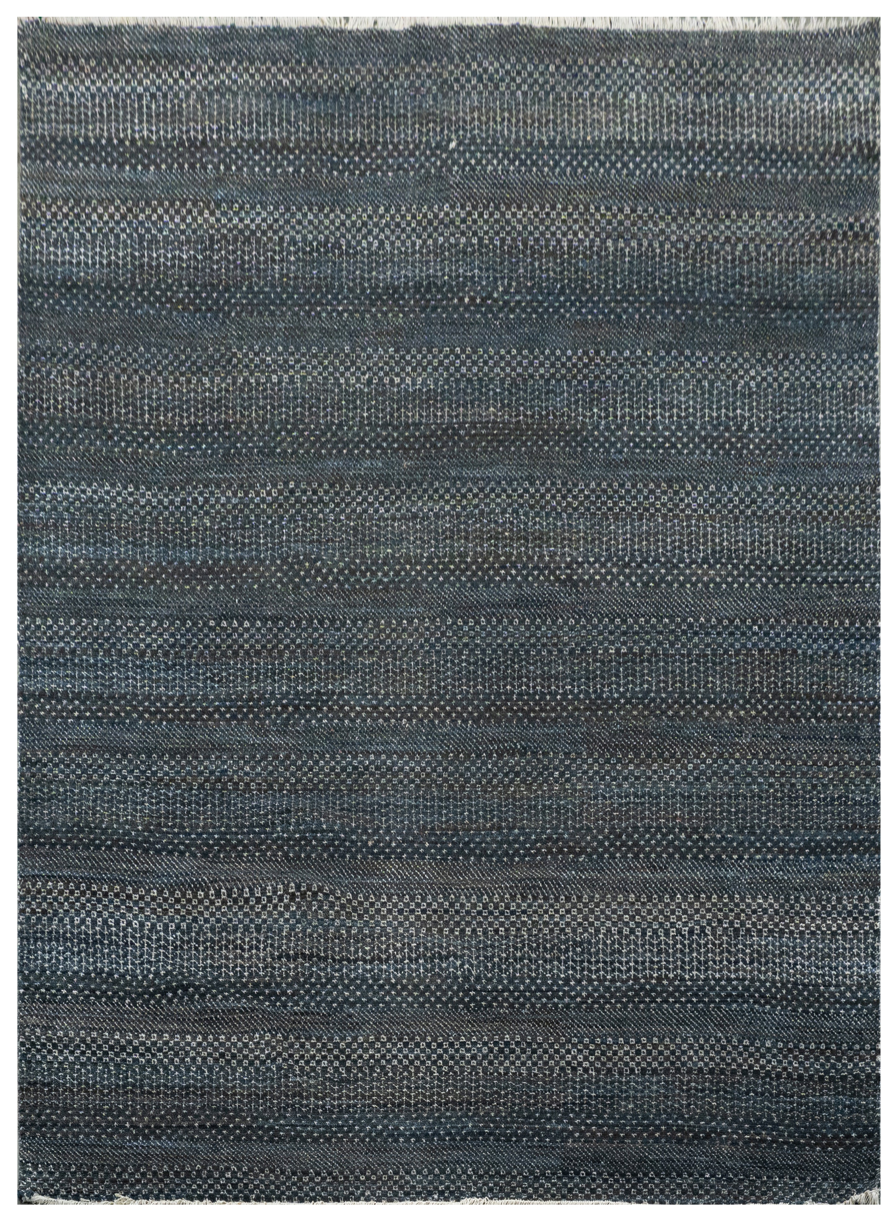 Handknotted Carpet, DIA: 1454 MCN, D.BLUE & SILVER