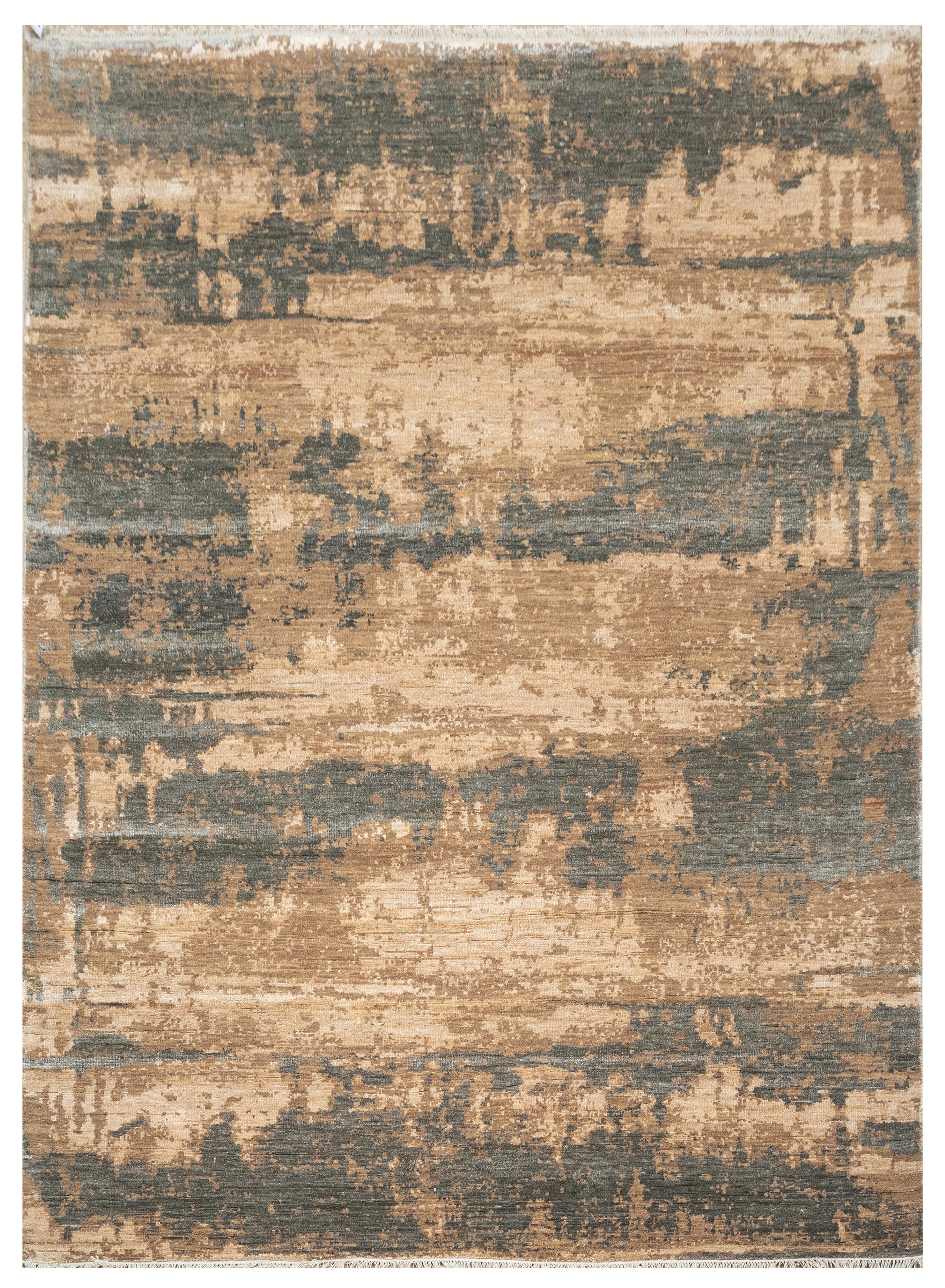 Abstract Design  Handknotted Carpet DIA- 1465 GALAXY 23,  Tan, Café Au Lait & Olive Drab Camouflage