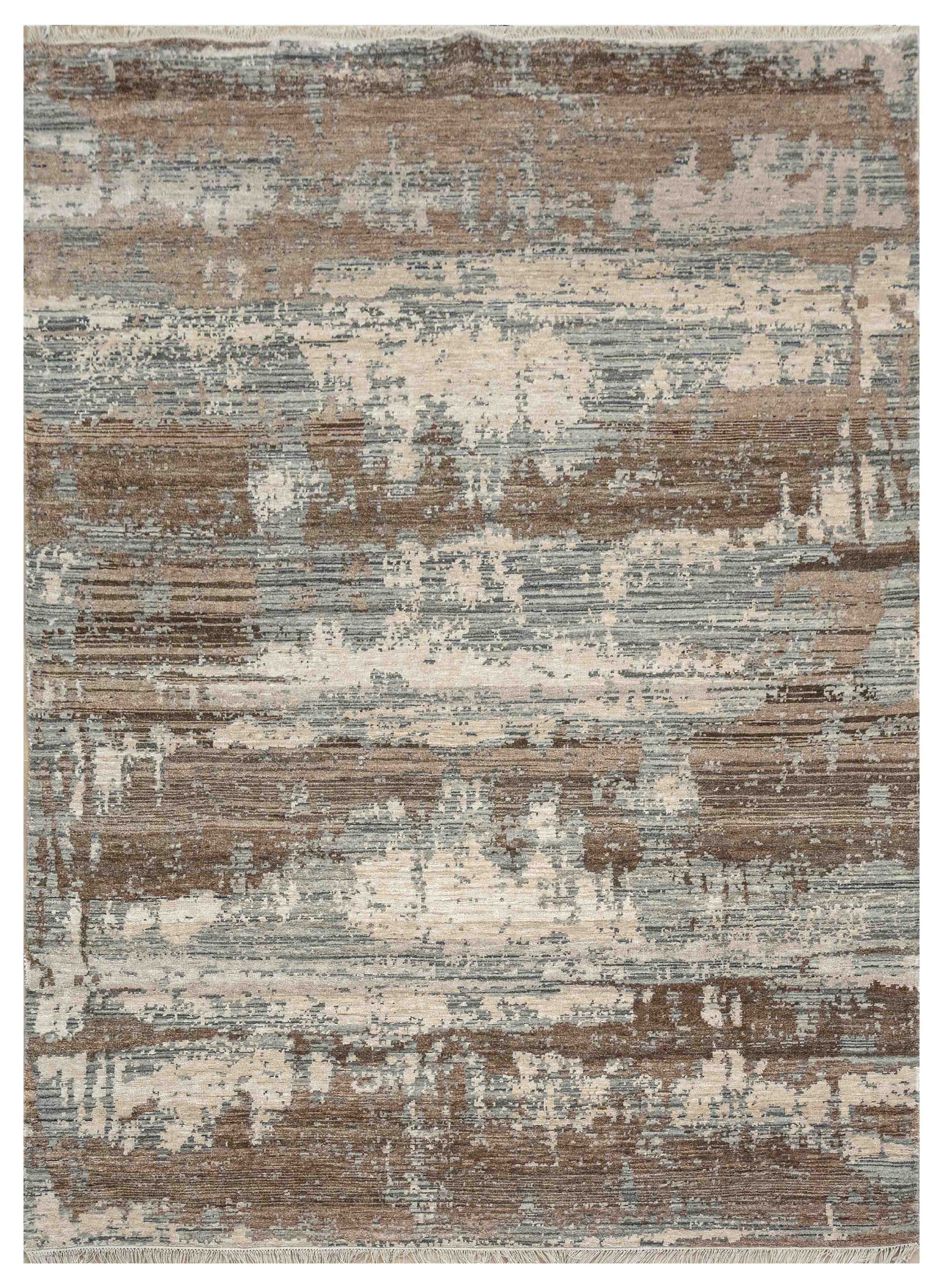 Abstract Design  Handknotted Carpet DIA 1485 GALAXY 23, Pale Silver, Nickel & Shadow