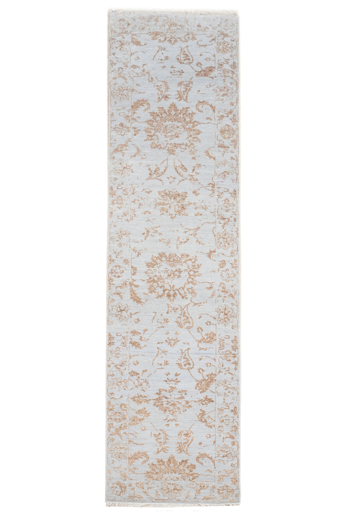 Handknotted Carpet DIA- 149 JK-A,  SILVER & TAUPE