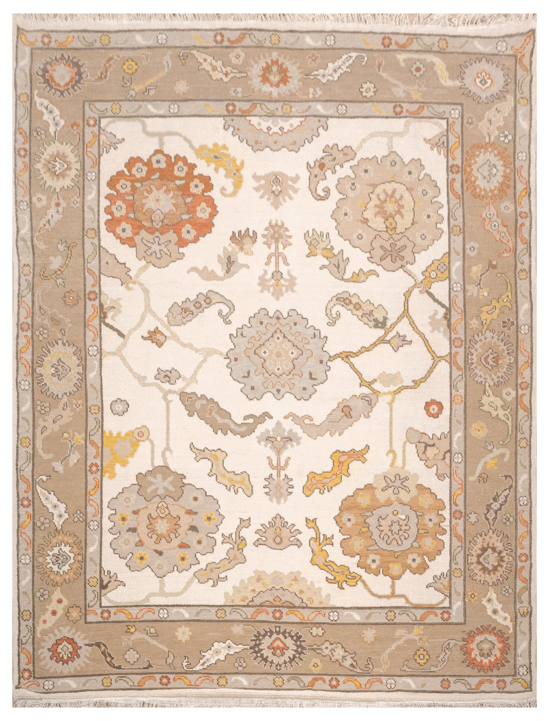 DIA- 14 OUSHAK Almond, Taupe, Copper Red & Sunray