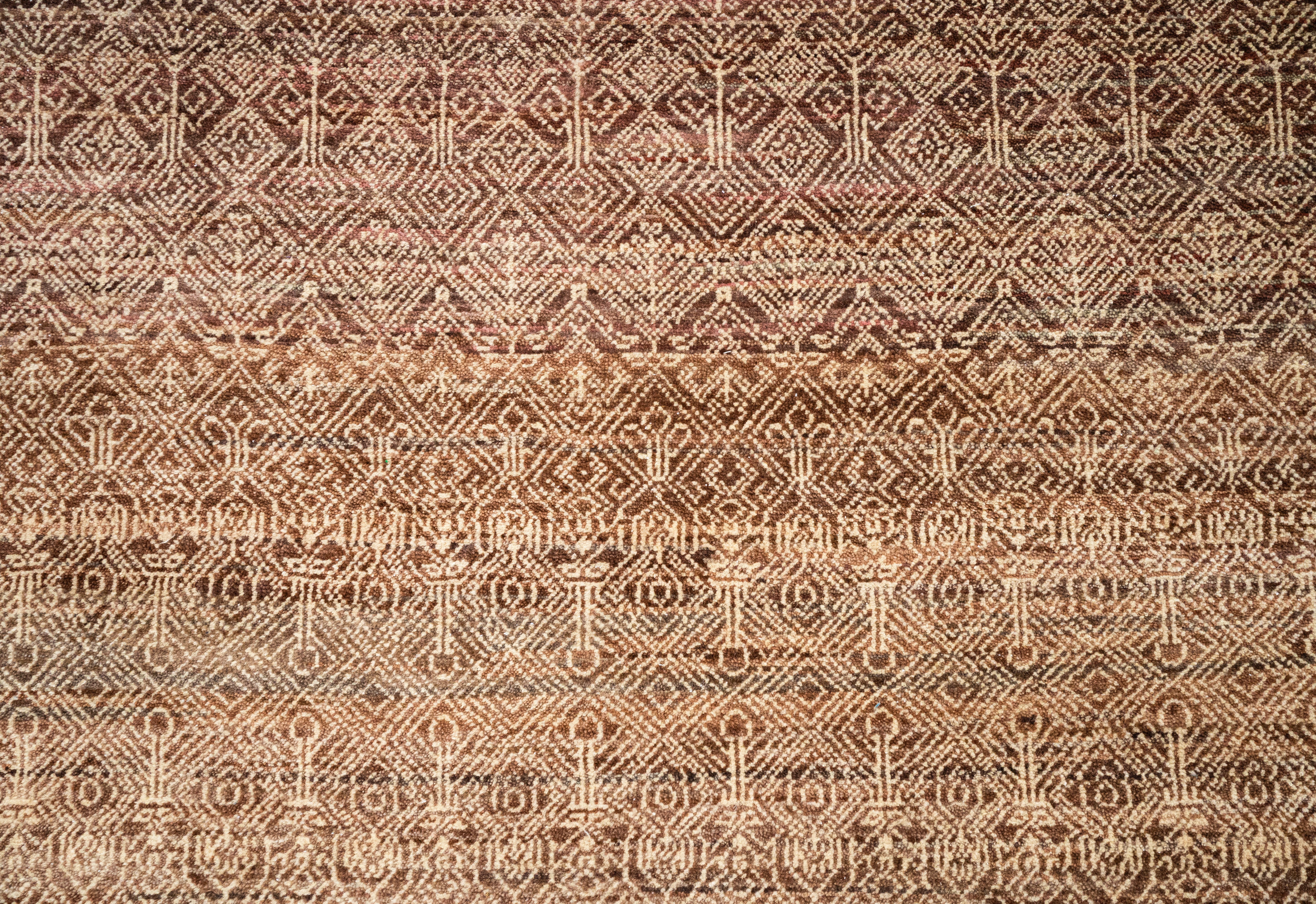 Handknotted Carpet DIA- 1547 MCD,  Natural & Brown