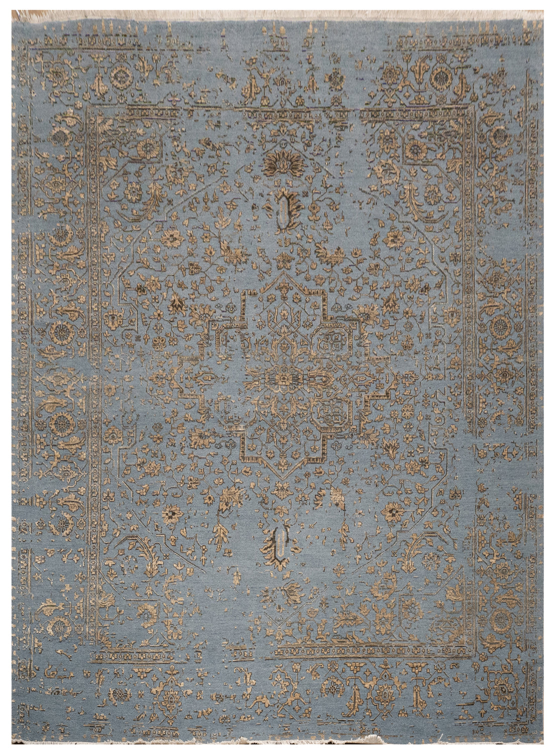 Handknotted Carpet DIA- 1595 SERAPI, AuroMetalSaurus, Beaver & Blurrywood