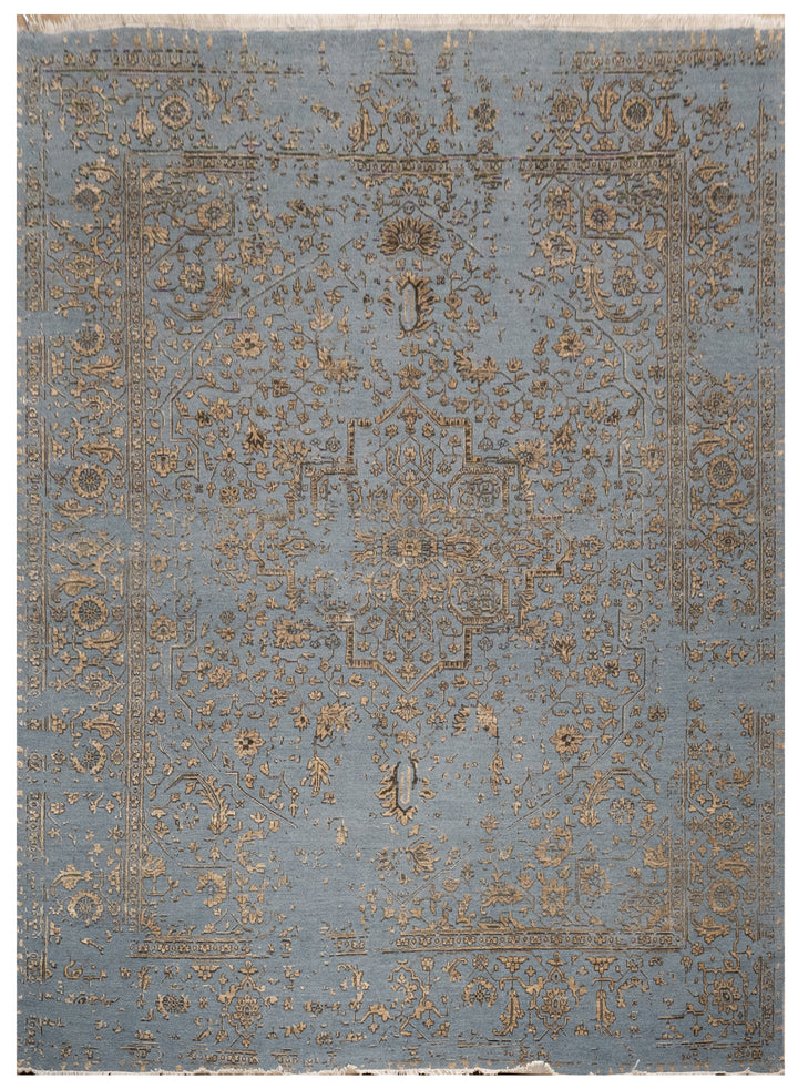 Handknotted Carpet DIA- 1595 SERAPI, AuroMetalSaurus, Beaver & Blurrywood