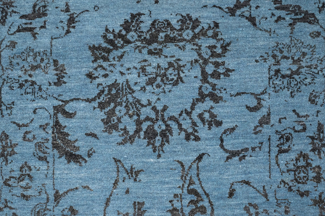 Handknotted Carpet DIA- 1601 JK-A, J.Blue & Charcoal