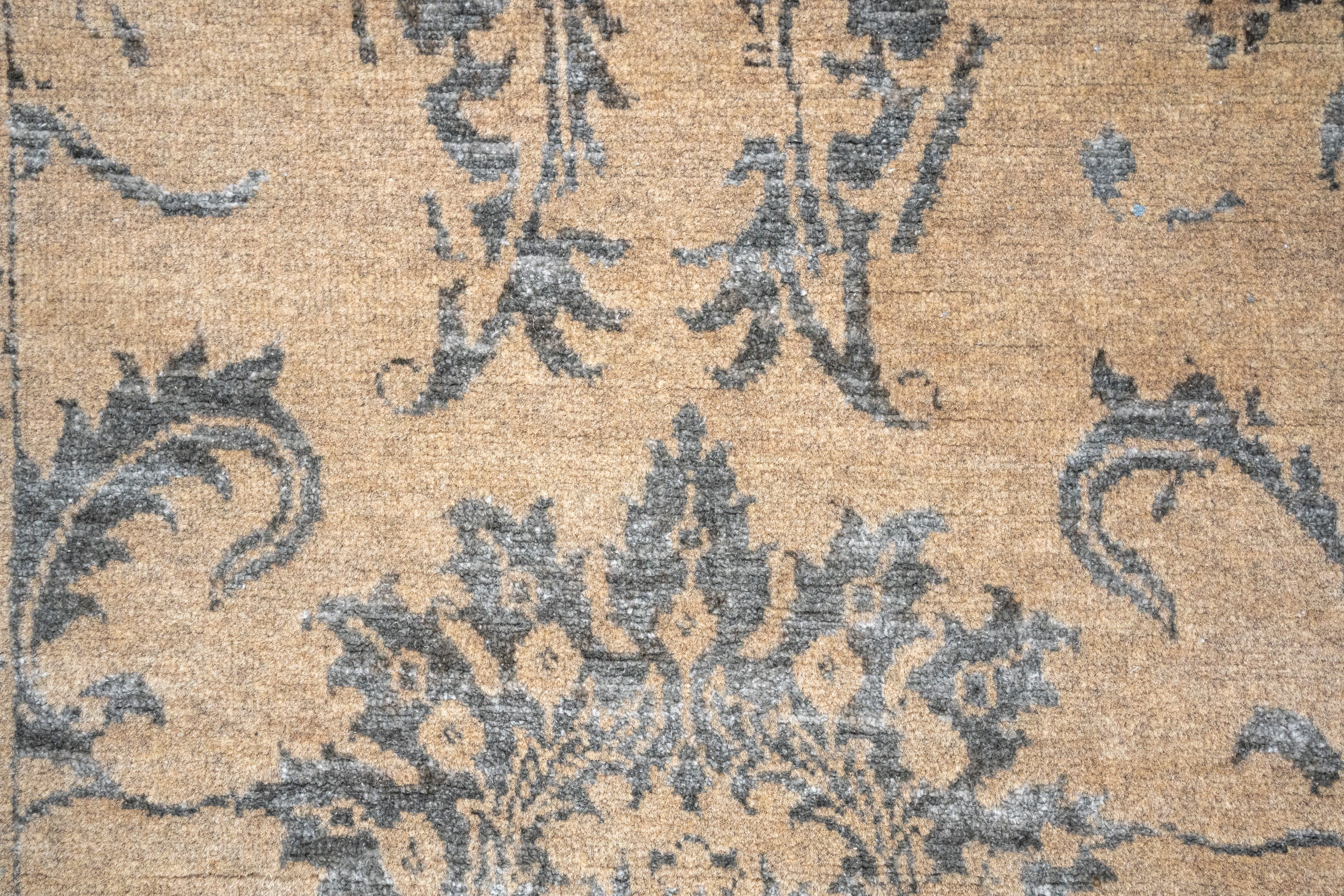 Handknotted Carpet  DIA- 1605 JK-A,Taupe & Gray
