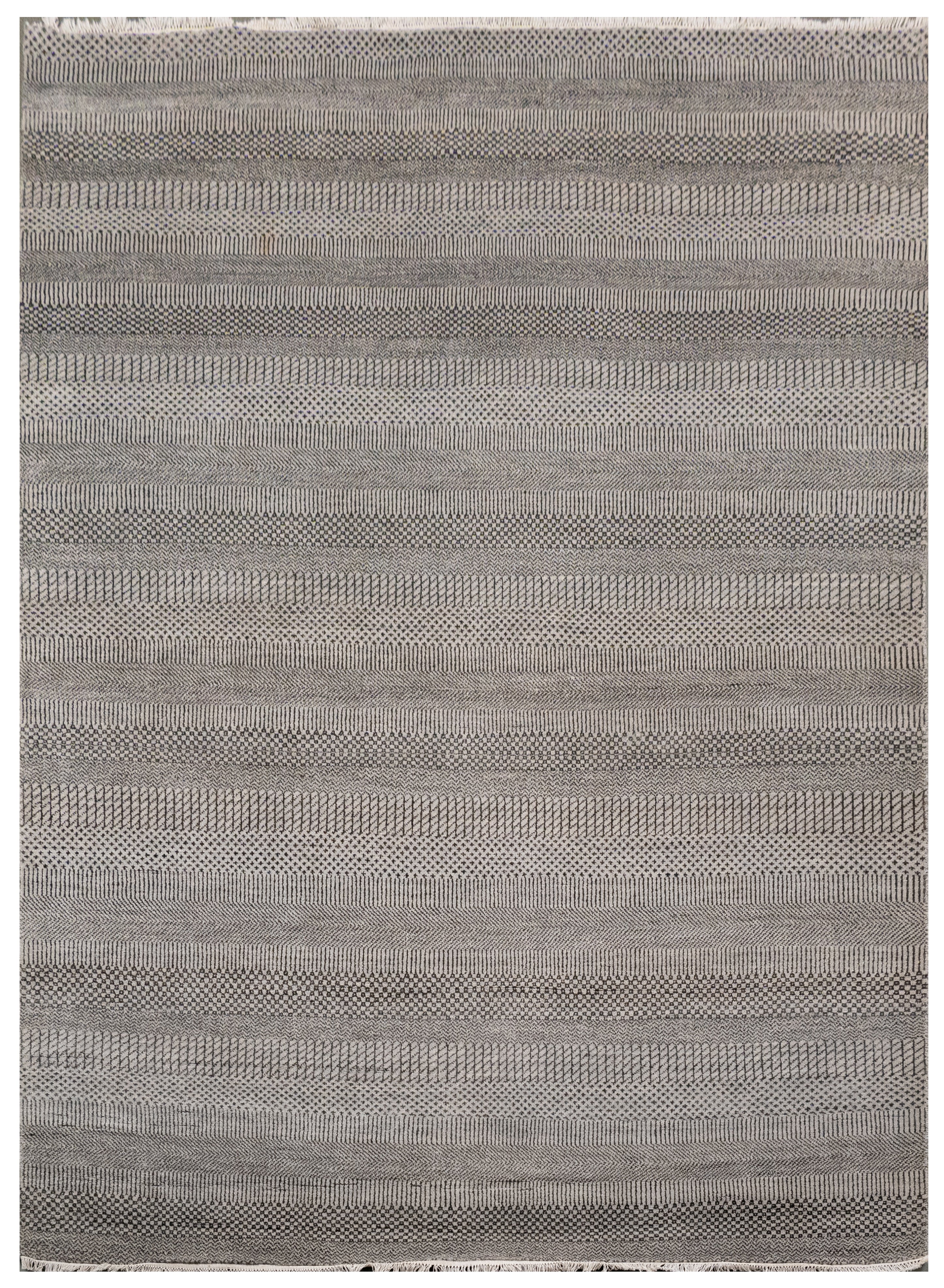 Handknotted Carpet DIA- 187 MCN,  Black Shadows & Raisin Black