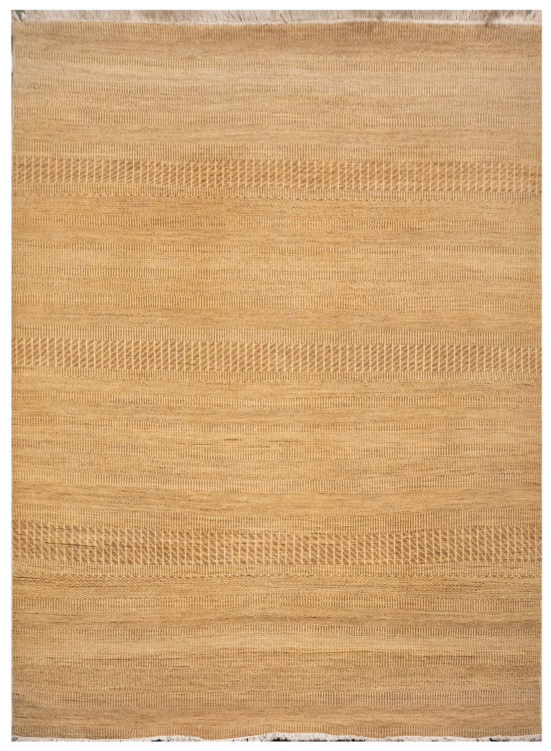 Handknotted Carpet DIA- 1912 MCN,  Brown Yellow & Coyote Brown