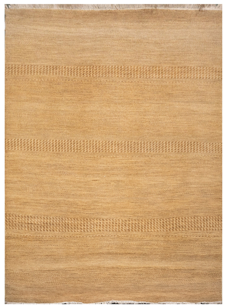 Handknotted Carpet DIA- 1912 MCN,  Brown Yellow & Coyote Brown