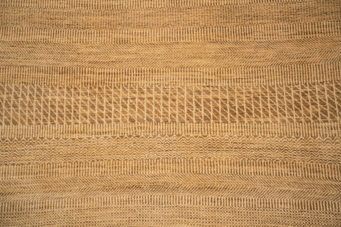 Handknotted Carpet DIA- 1912 MCN,  Brown Yellow & Coyote Brown