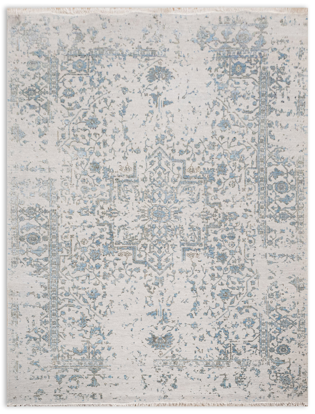 Handknotted Carpet DIA- 199 SERAPI, Pastel Gray, Rackley & Wenge