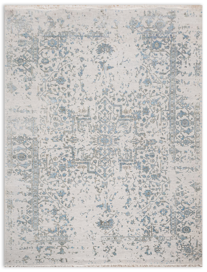 Handknotted Carpet DIA- 199 SERAPI, Pastel Gray, Rackley & Wenge