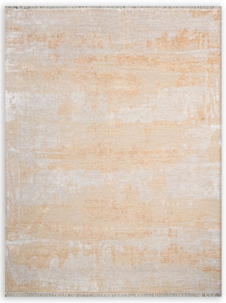 HandKnotted Abstract Carpet DIA- 20 GALAXY 23 Pastel Gray, Platinum & Beaver