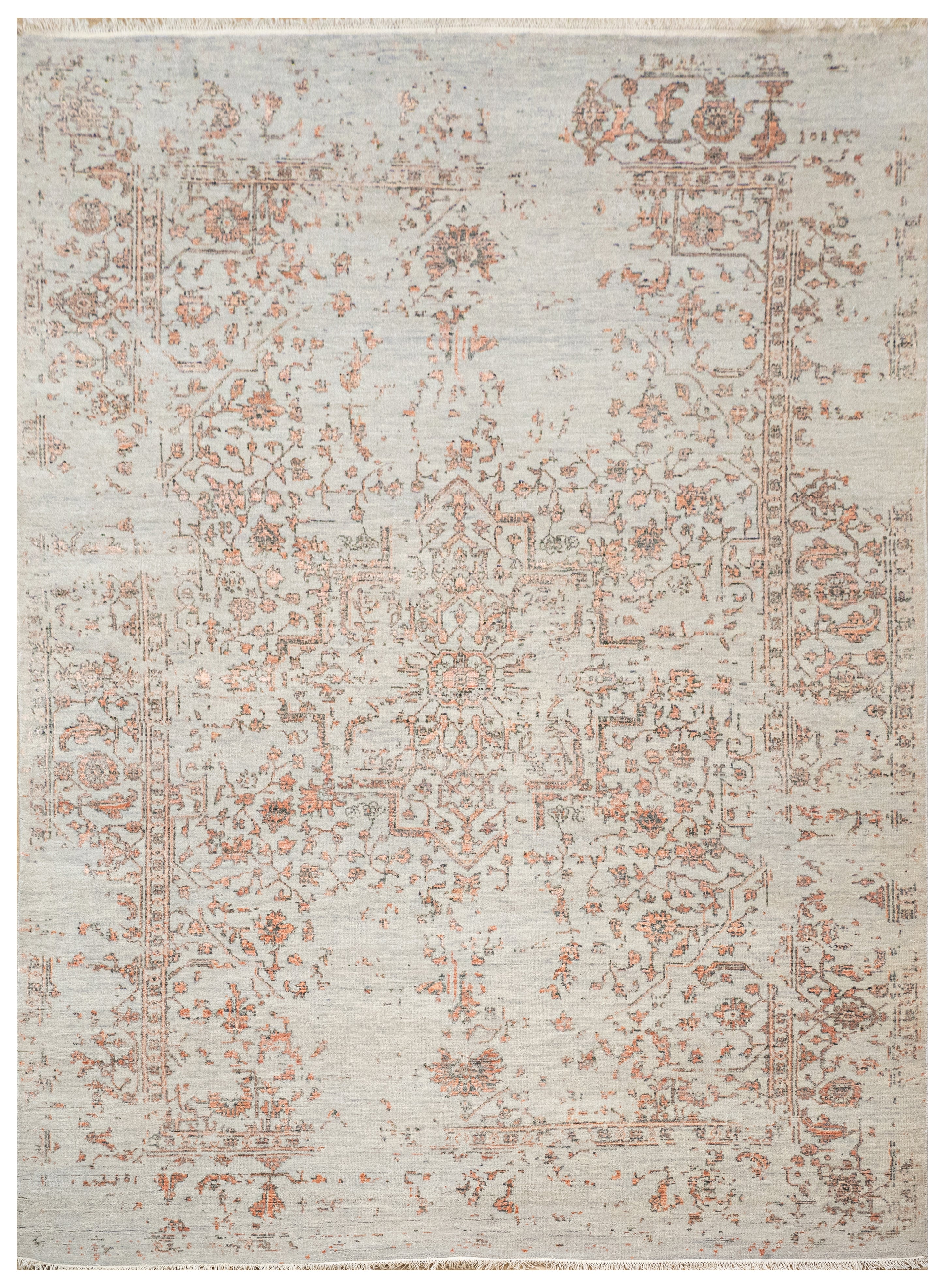 Handknotted Carpet DIA - 2254 SERAPI, Silver & Copper