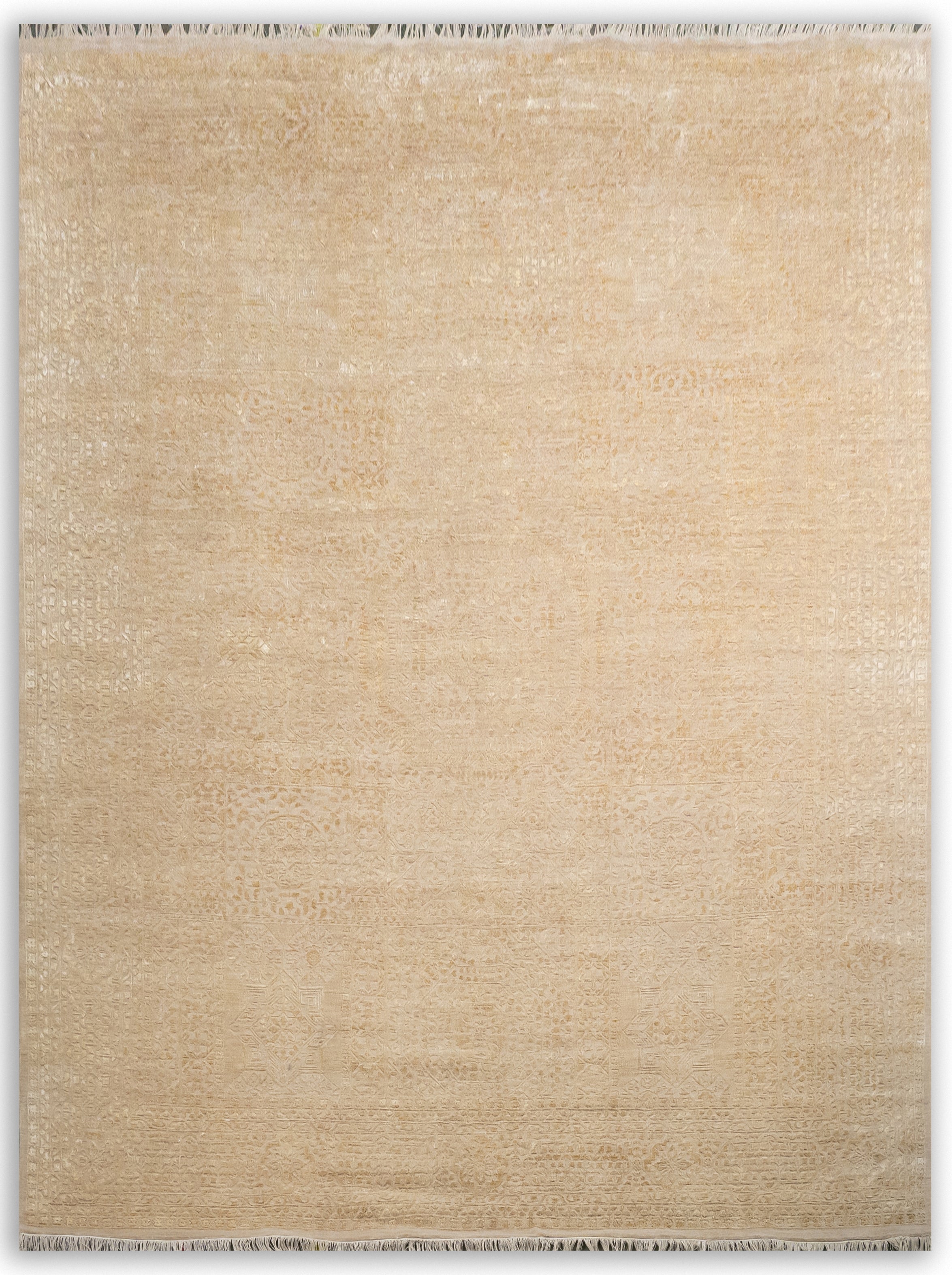 HANDKNOTTED RUG DIA- 24 MAMLUK, Taupe & Gold