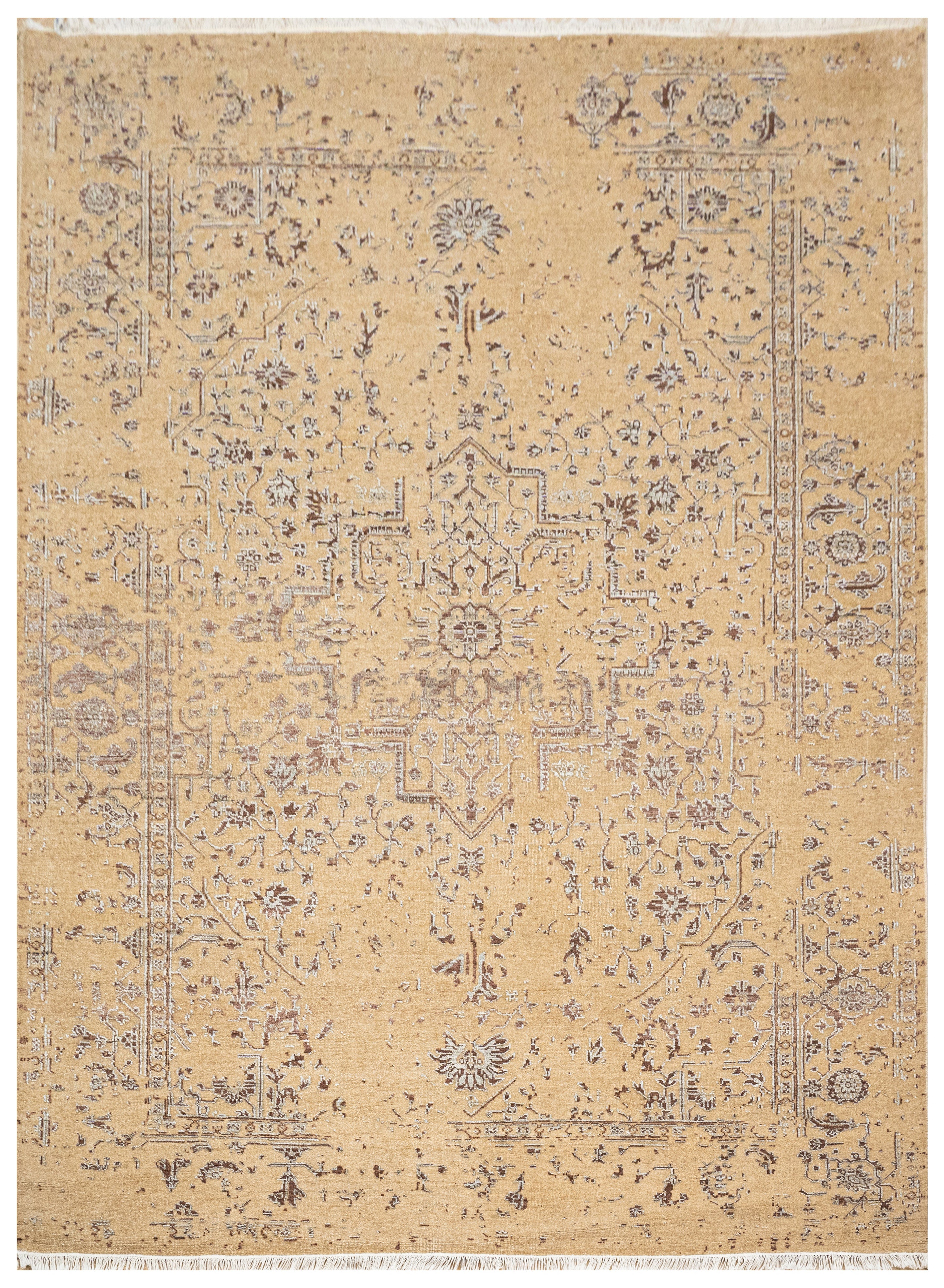 Handknotted Carpet DIA - 2543 SERAPI, Natural & Brown