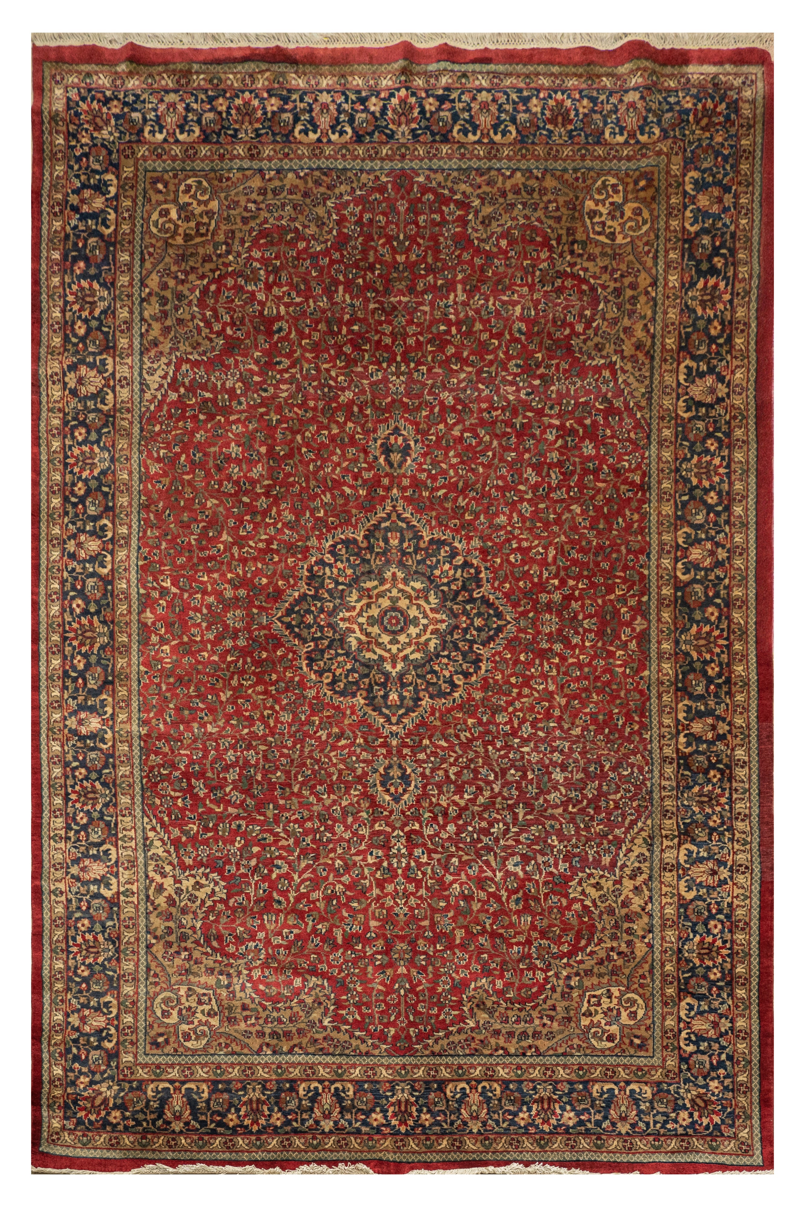 Handknotted Rug  DIA- 258 KESHAN SINGLE WEFT HANDKNOTTED CARPET Burnt Umber, Milk Chocolate & Raisin Black