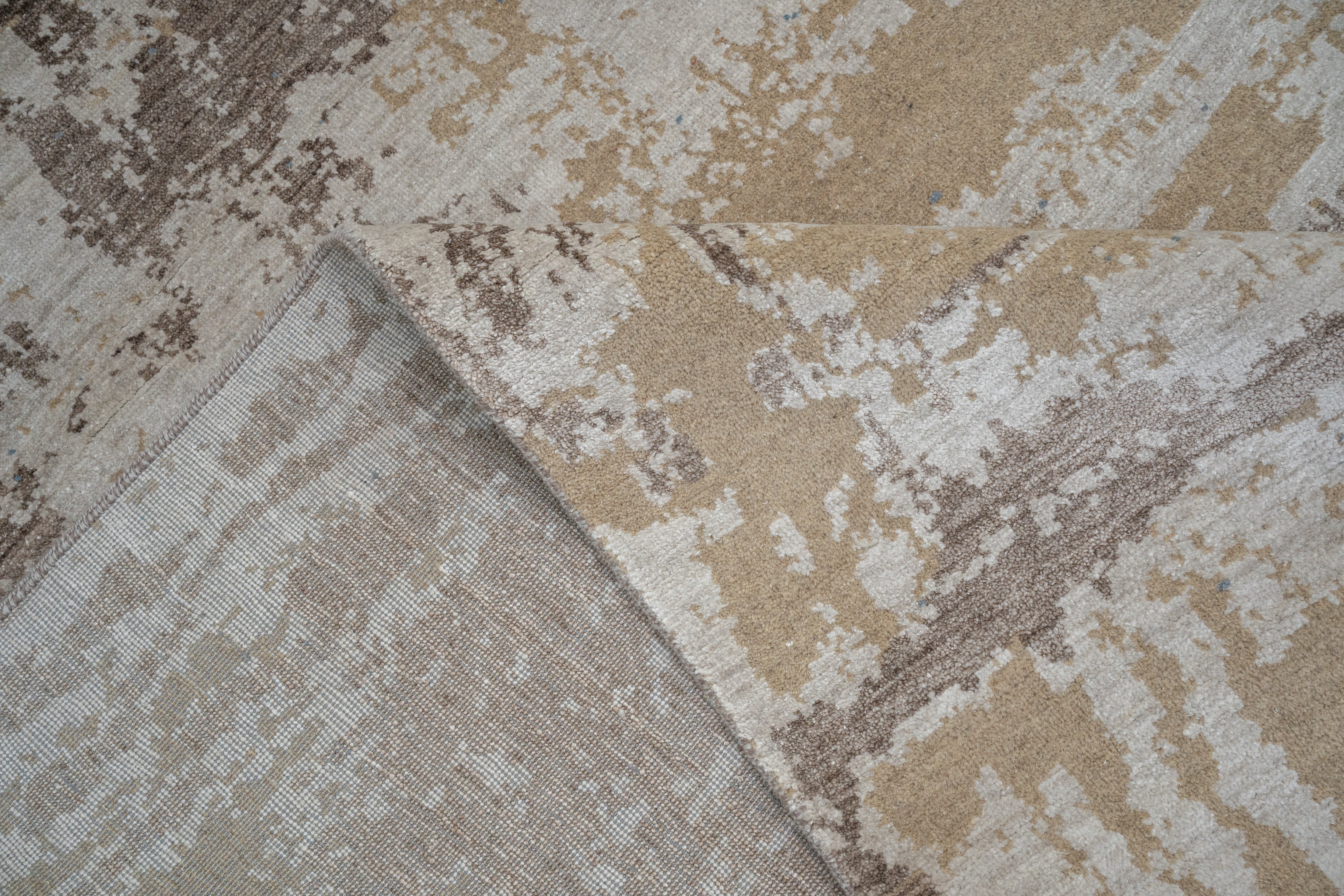 Abstract Design  Handknotted Carpet DIA- 266 GALAXY 23,  IVORY & MULTI