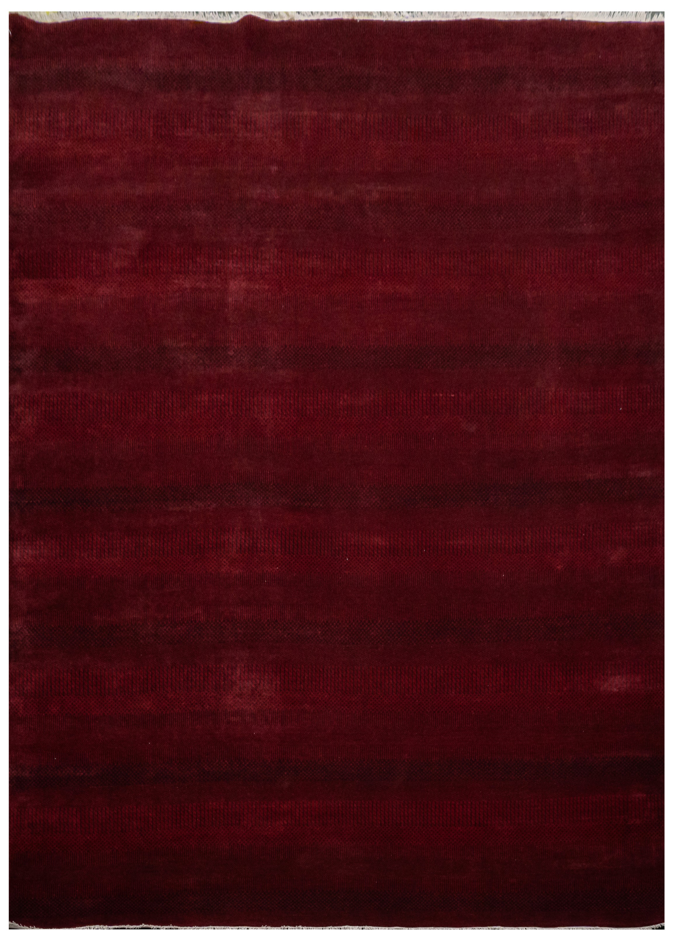 Handknotted Carpet DIA- 27 MCN,  Rust & Black