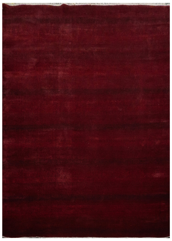 Handknotted Carpet DIA- 27 MCN,  Rust & Black