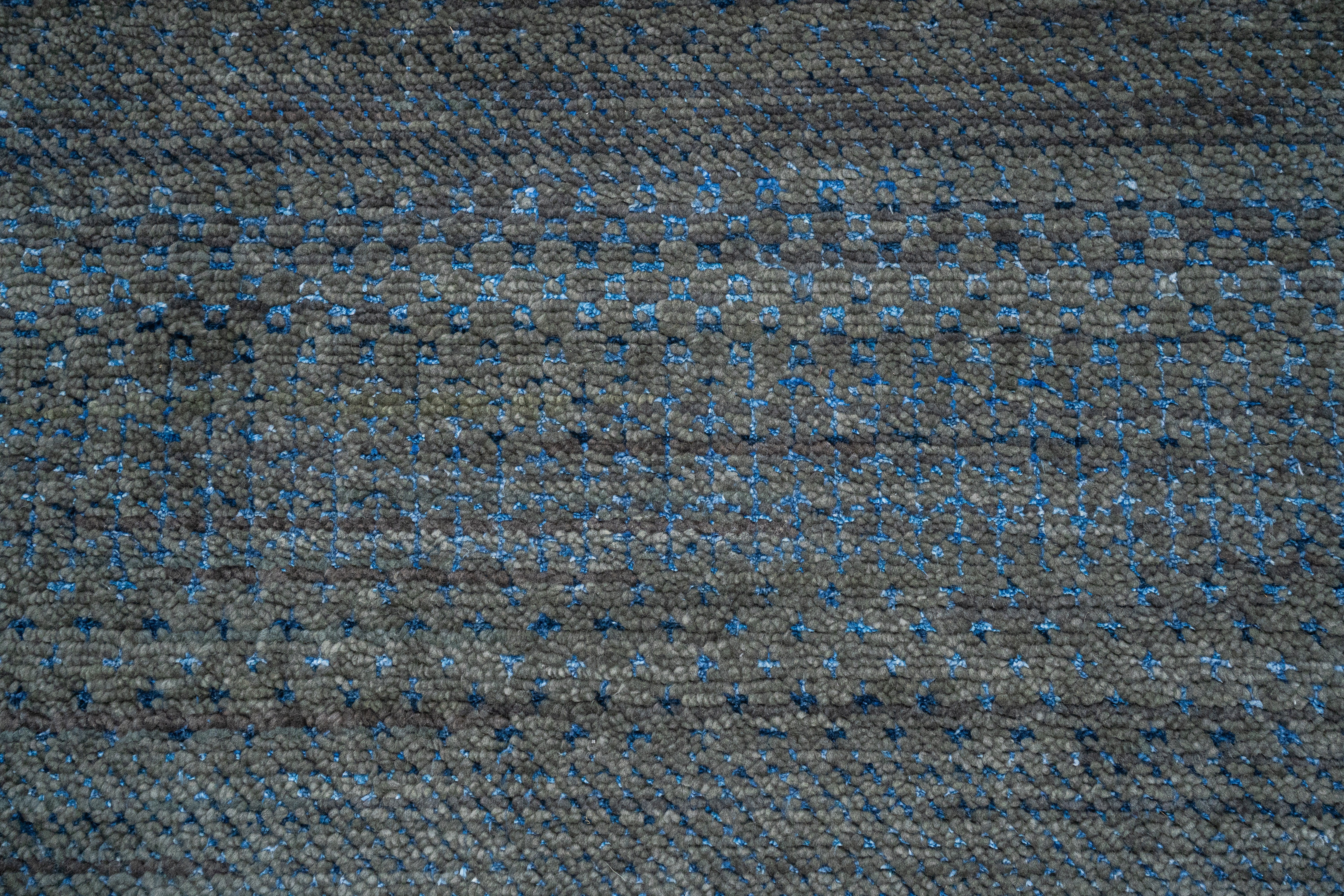 Handknotted Carpet, DIA: 2978 MCN, D.Blue & Mix