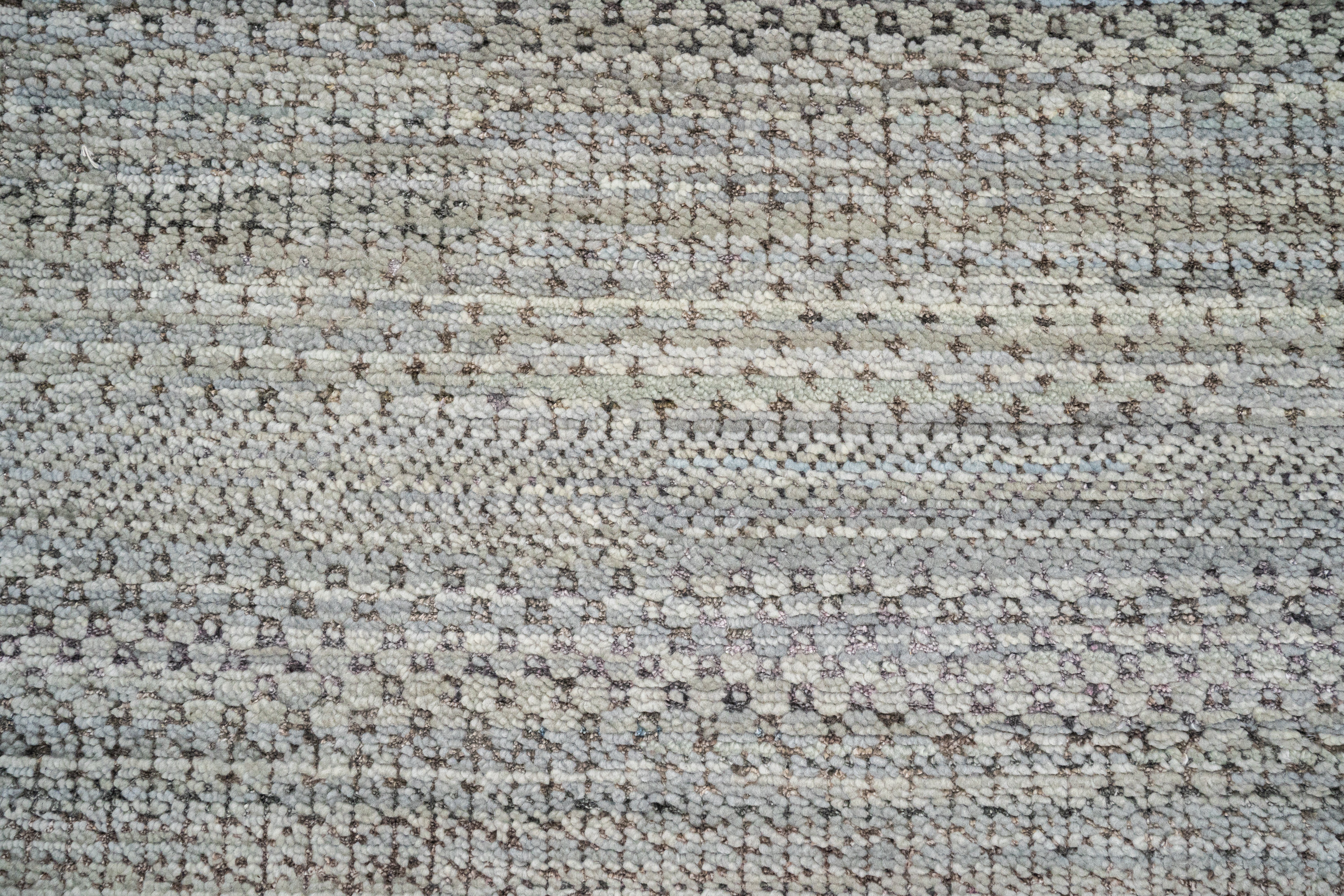 Handknotted Carpet, DIA: 3014 MCN, SILVER MIX & BLACK