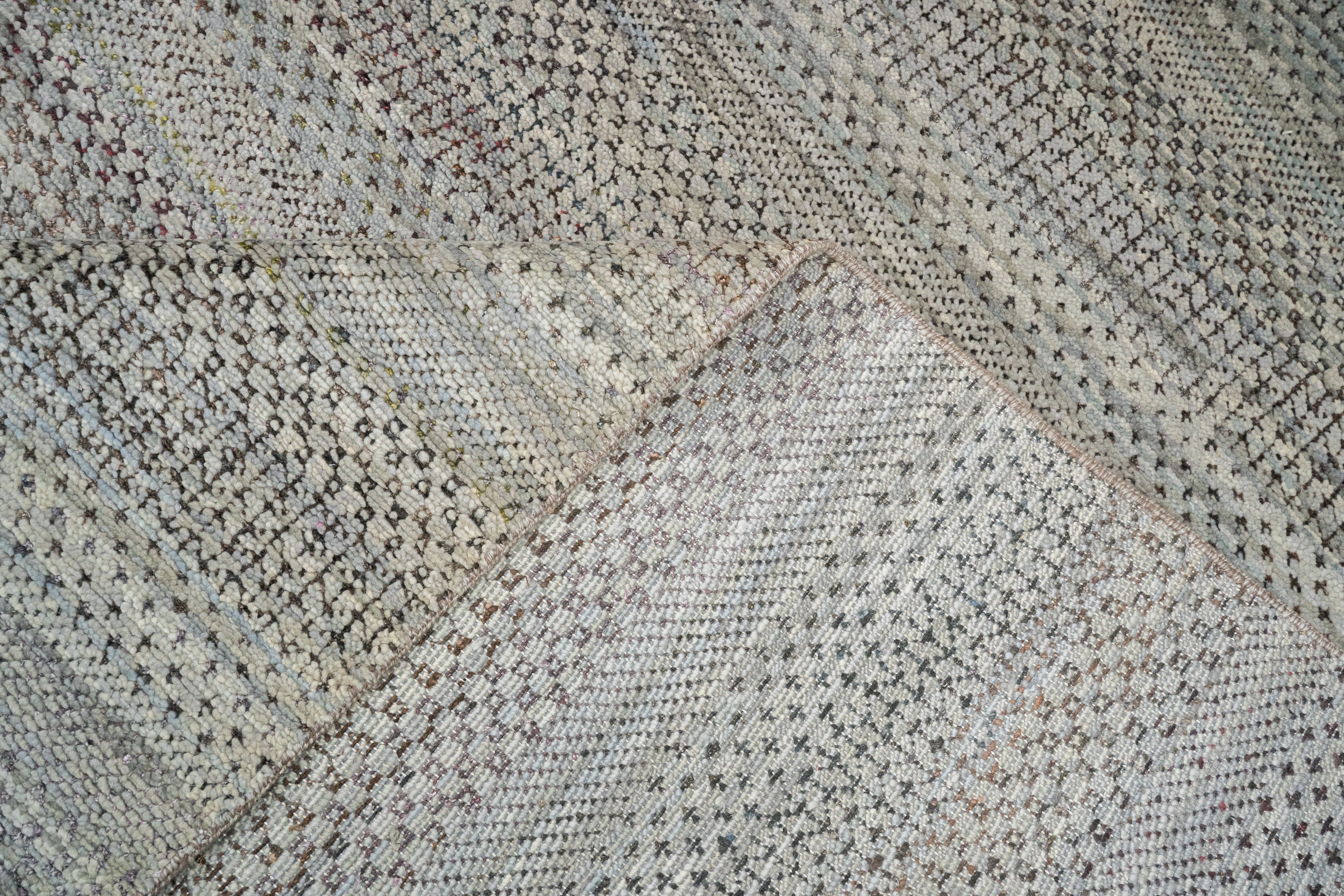 Handknotted Carpet, DIA: 3014 MCN, SILVER MIX & BLACK