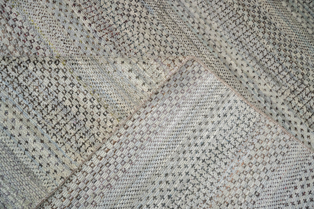 Handknotted Carpet, DIA: 3014 MCN, SILVER MIX & BLACK