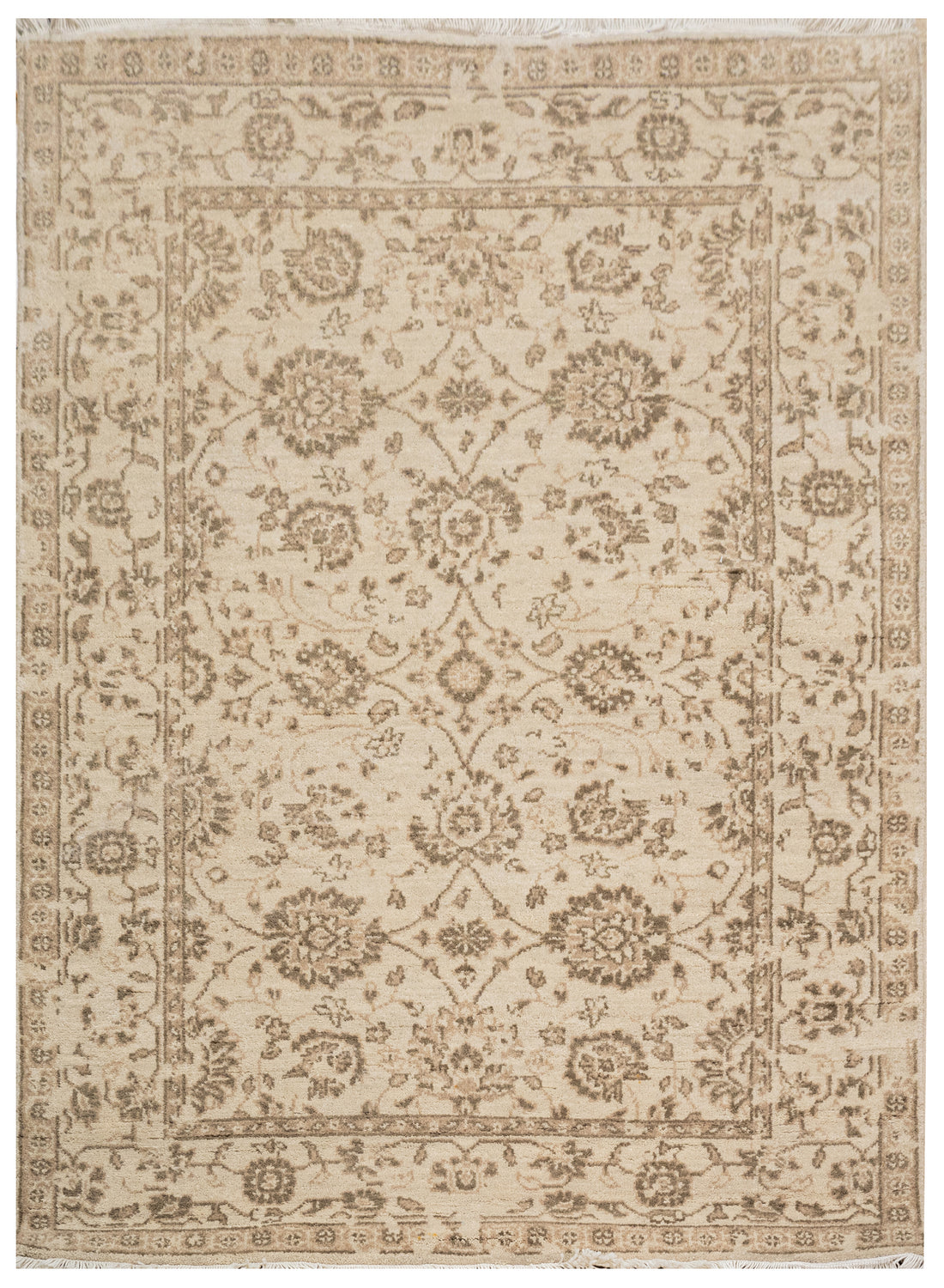 Handknotted Carpet DIA- 3414 JK-A, Dark Vanilla & Shadow