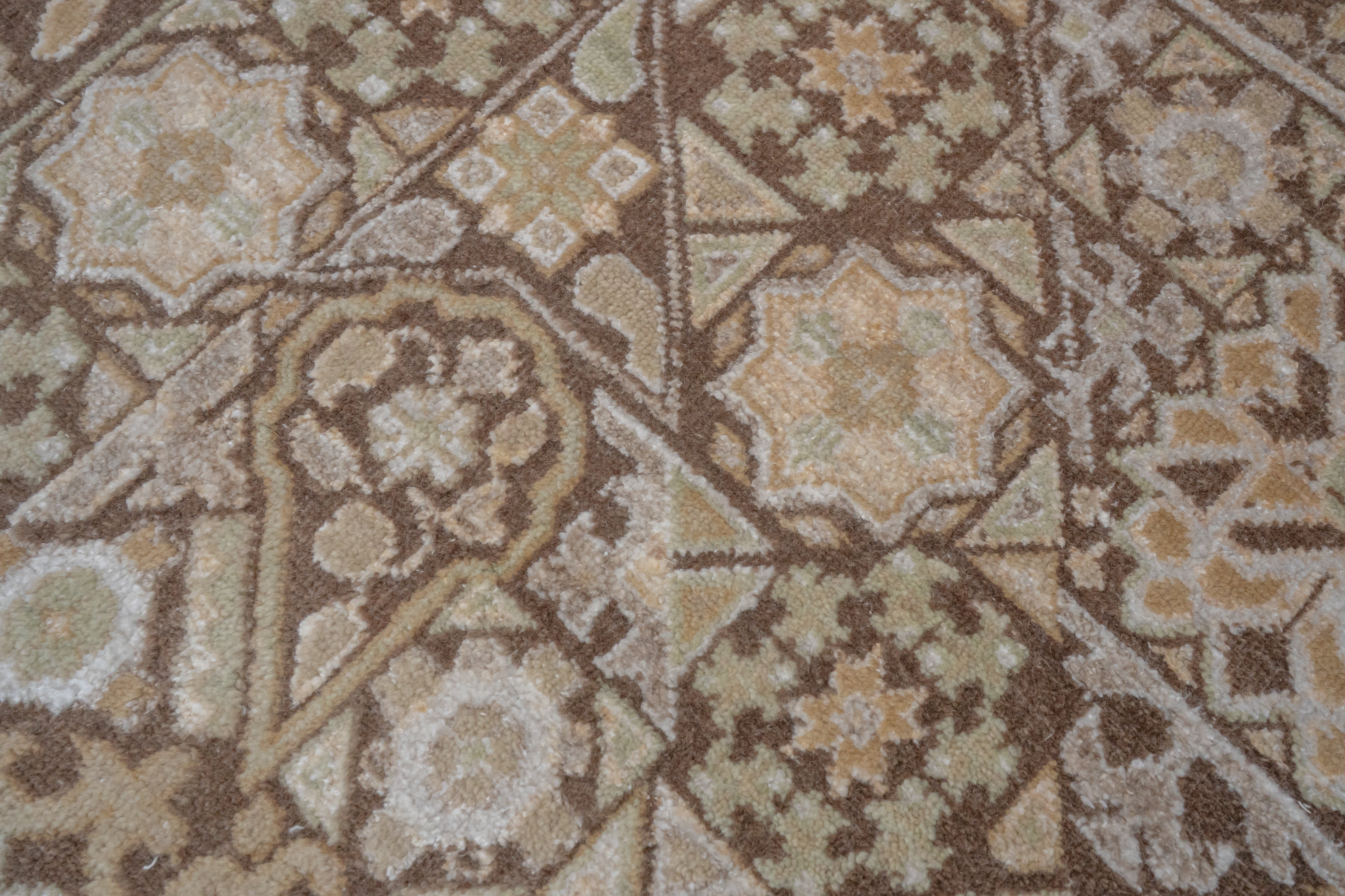 Handknotted Carpet  DIA- 35 MAMLUK,  French Beige & Multi