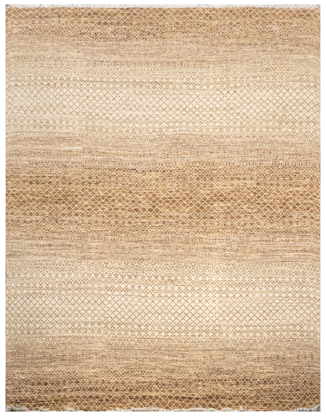 Handknotted Carpet, DIA- 3537 DCM, Raw Umber & Pearl