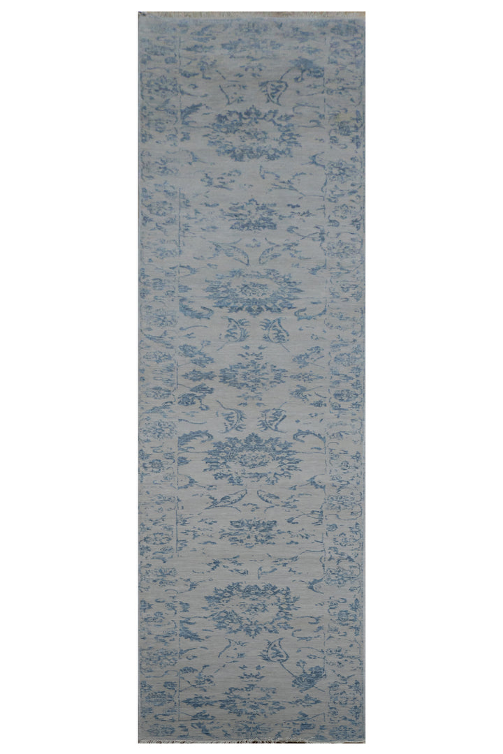 Handknotted Carpet DIA- 364 JK-A, Silver Aqua