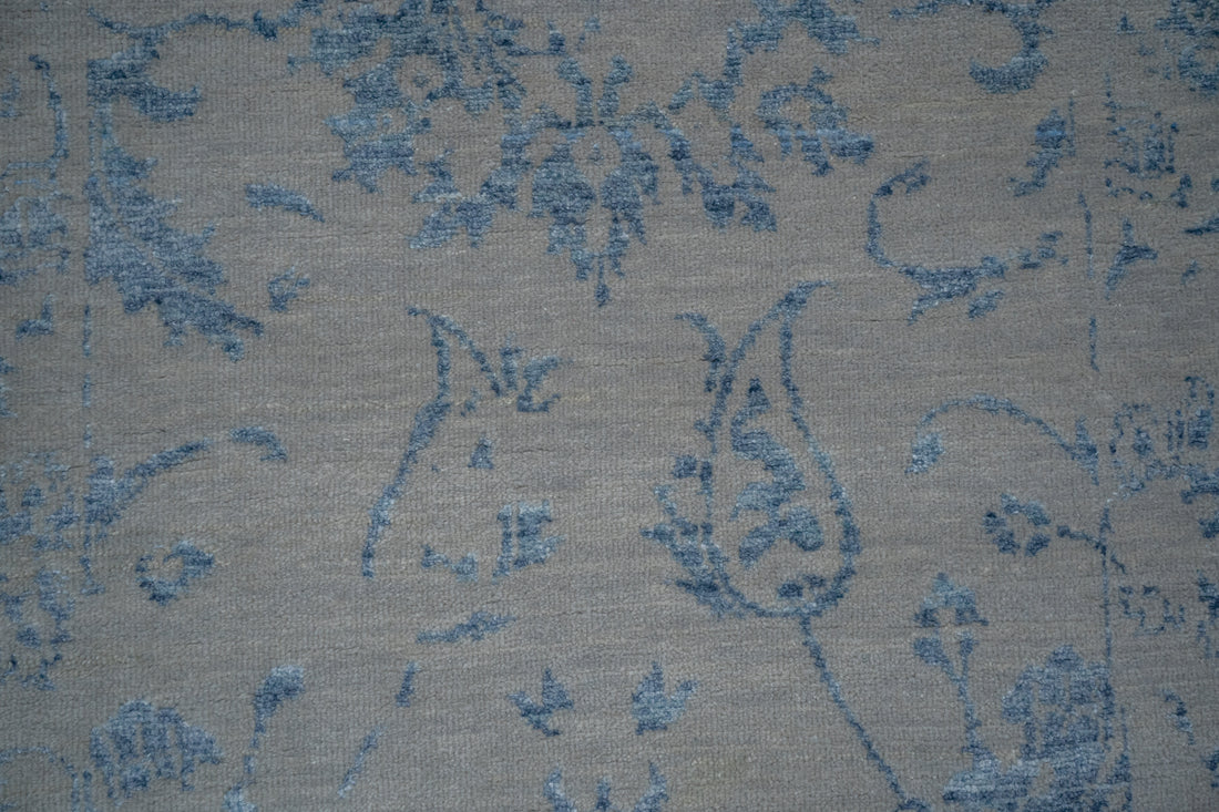 Handknotted Carpet DIA- 364 JK-A, Silver Aqua