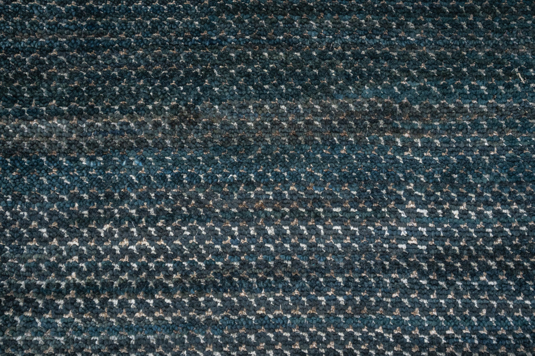 Handknotted Carpet, DIA: 38 MOD- 007, D.BLUE & BLACK