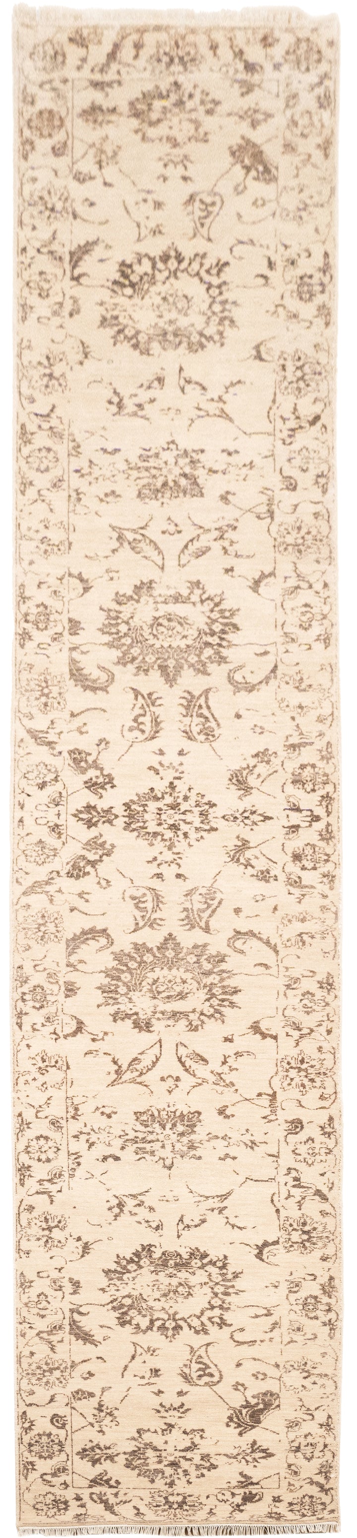 Handknotted Carpet DIA- 391 JK-A,  Ivory & Brown